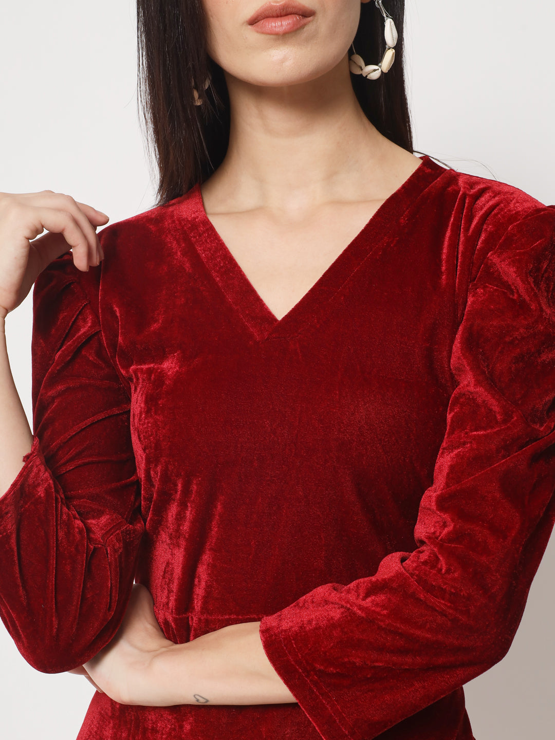 Knee Length Velvet dress