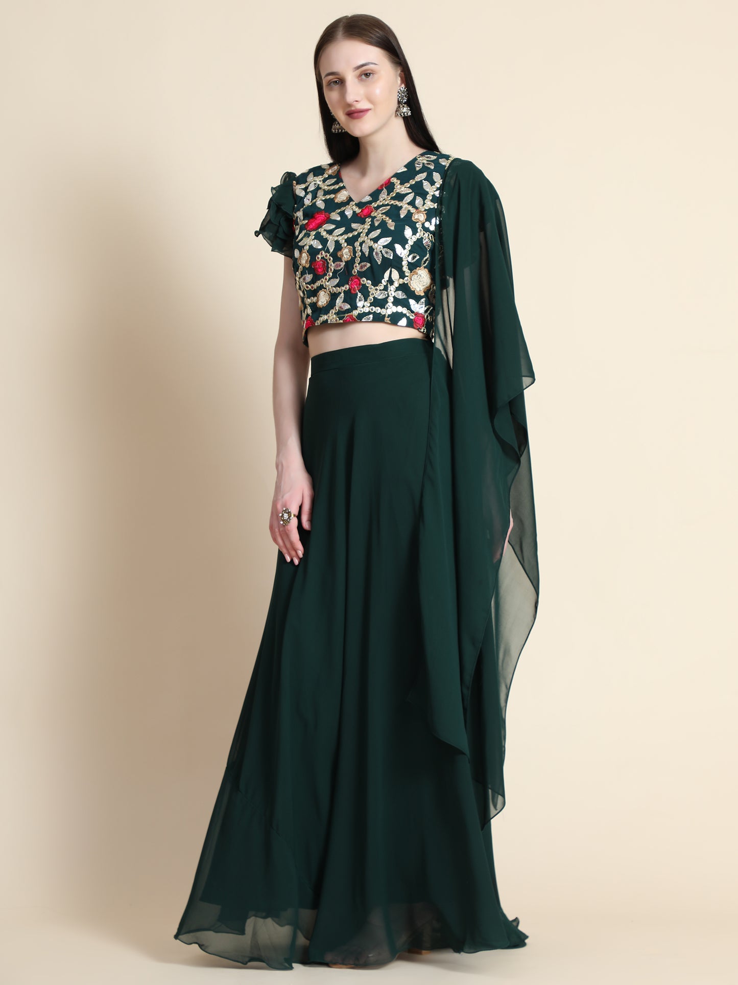 Georgette Readymade Lehenga Choli Set