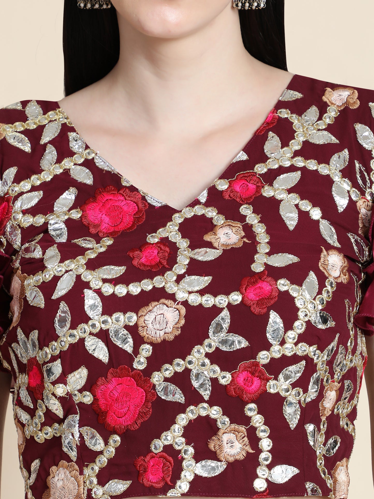 Georgette Readymade Lehenga Choli Set