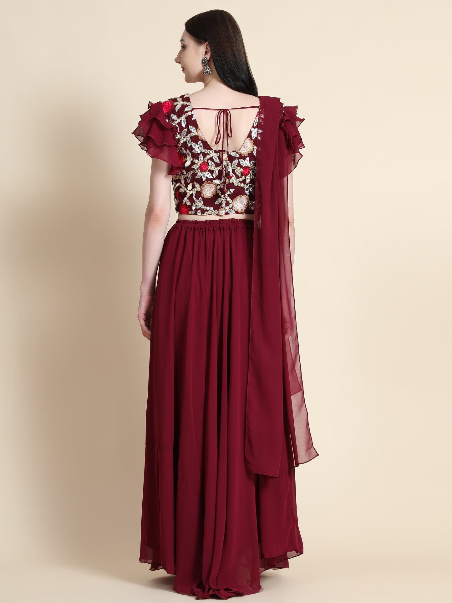 Georgette Readymade Lehenga Choli Set