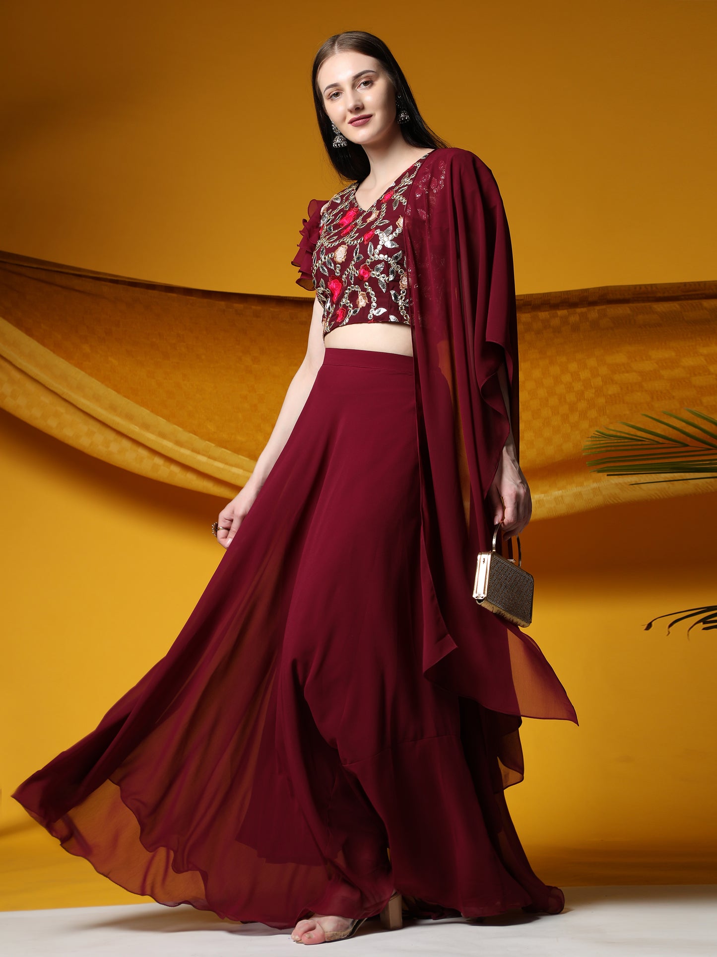 Georgette Readymade Lehenga Choli Set