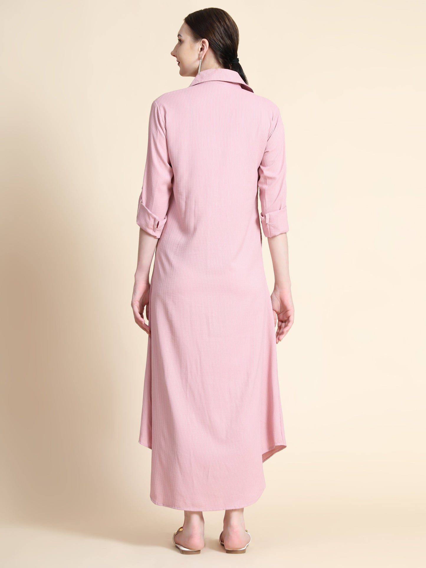 Rudraaksha Striped Long Dress For Women RUDRAAKSHA