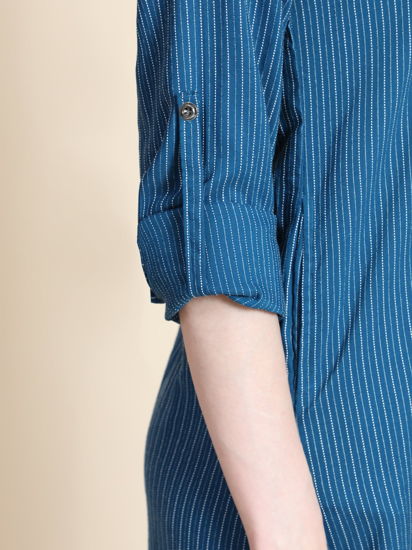 Rudraaksha Striped Long Dress For Women