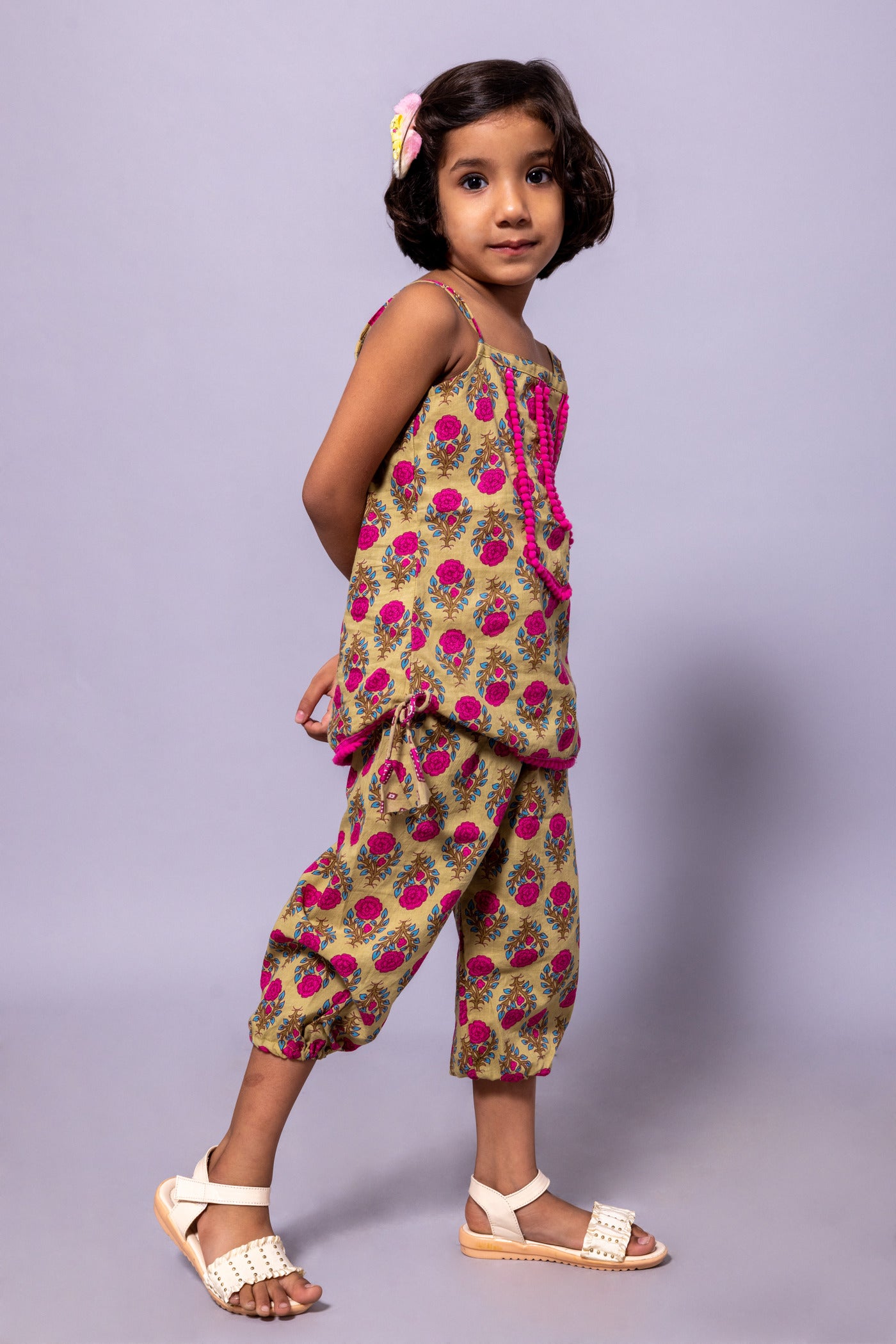 Rudraaksha Girl's Printed Kurti & Palazzo Set