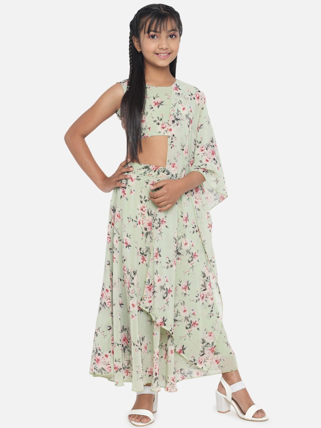 Girl's Geogette Full Stitched Readymade Lehenga Choli