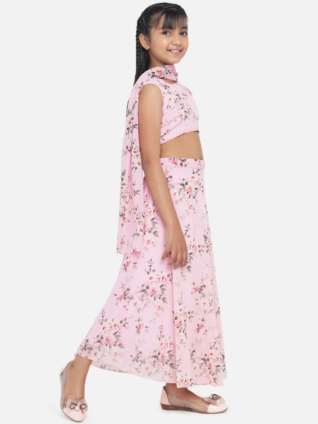 Girl's Geogette Full Stitched Readymade Lehenga Choli