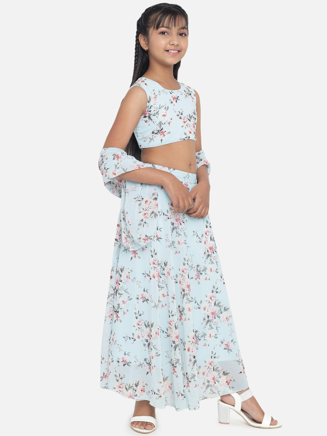 Girl's Geogette Full Stitched Readymade Lehenga Choli