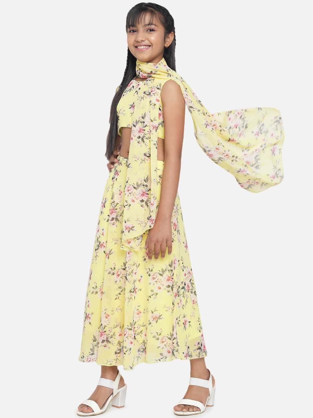 Girl's Geogette Full Stitched Readymade Lehenga Choli