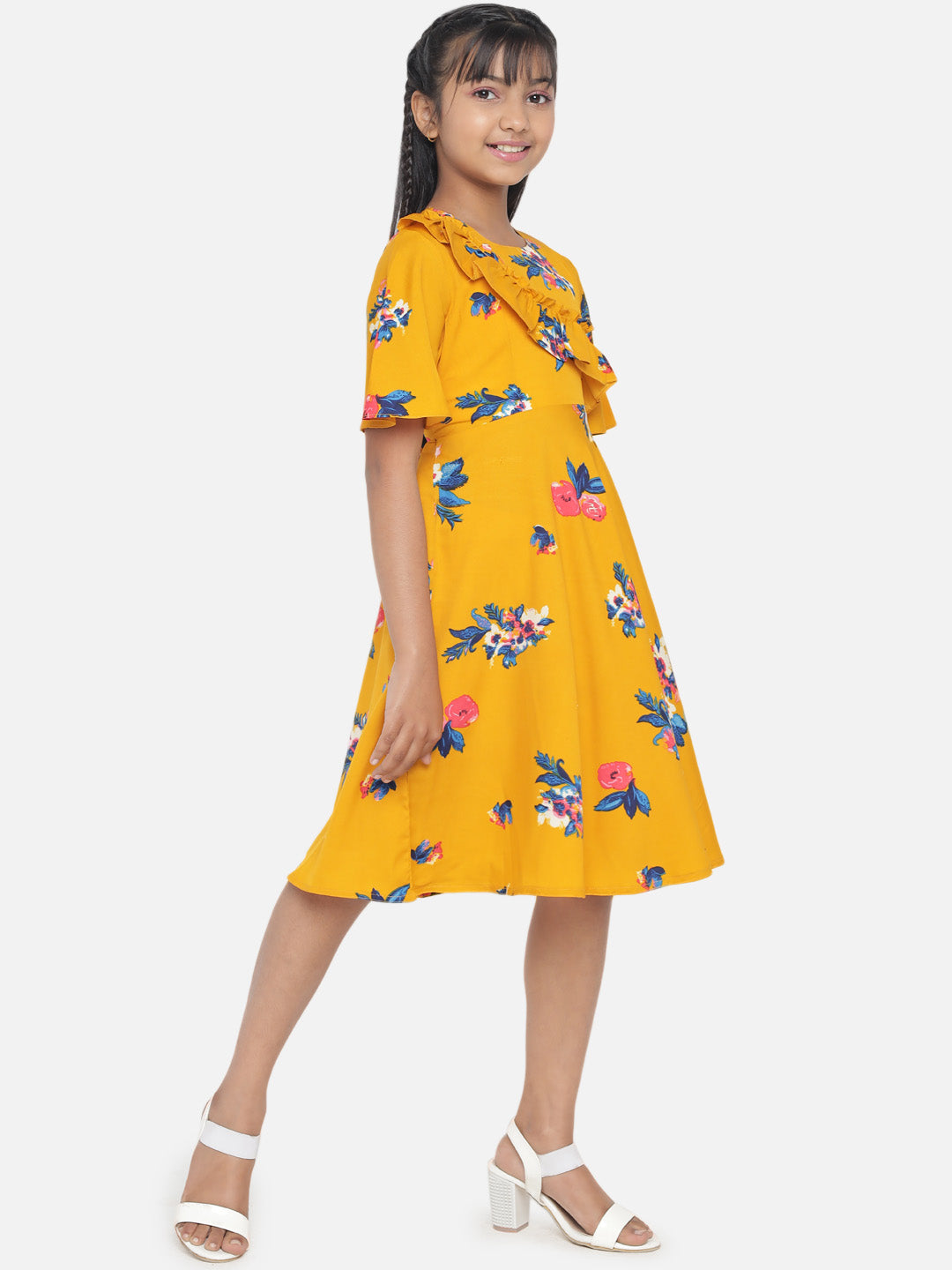 Floral Printed Dress For Girls