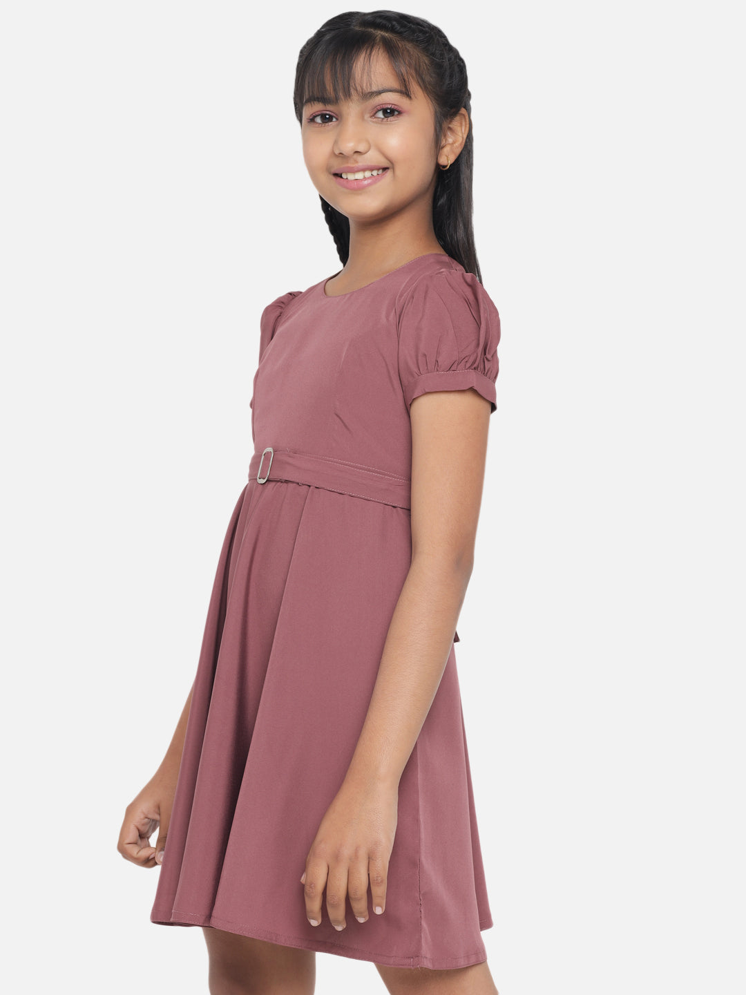 Rudraaksha Girl's A-Line Trendy Knee Length Short Frock Dress
