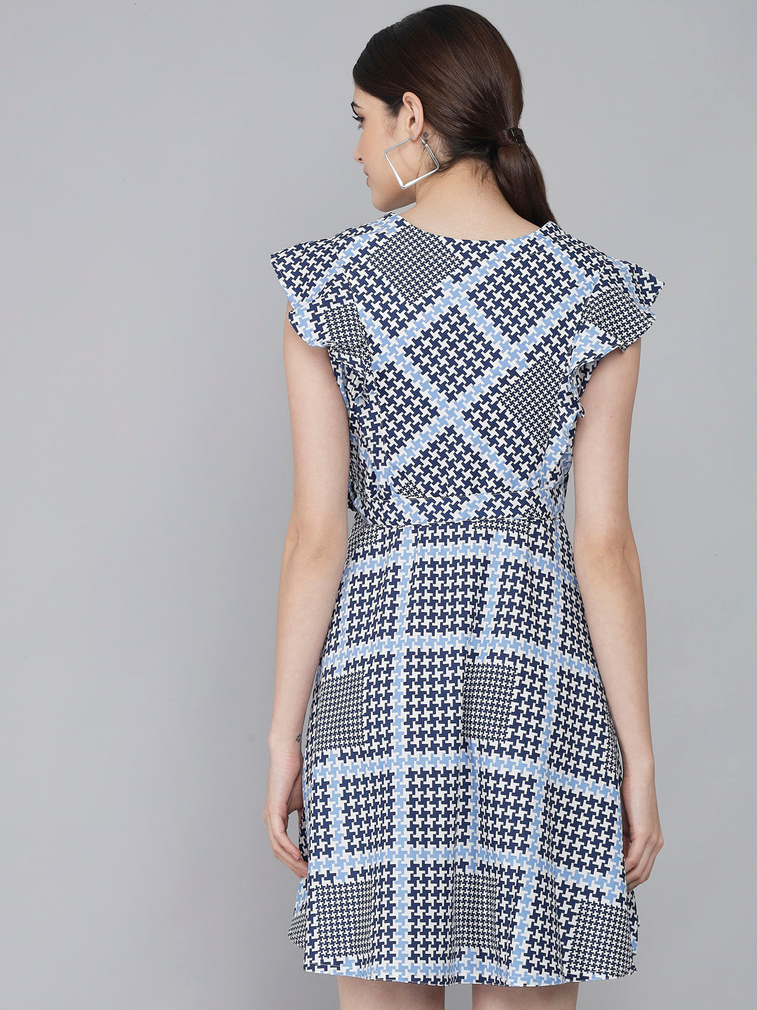 Rudraaksha Ruffled Sleeve Short Dress