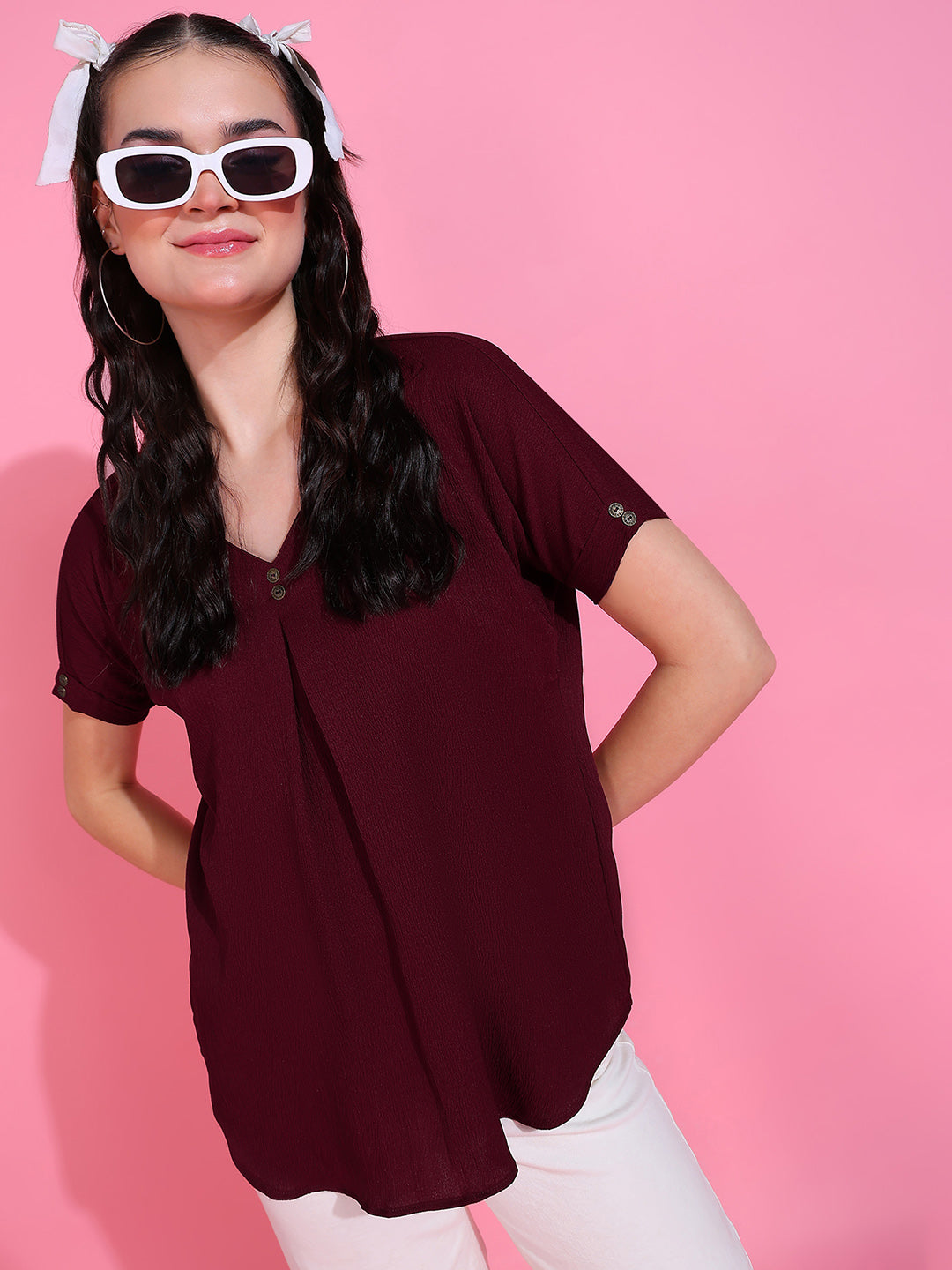 Delta Crepe Top