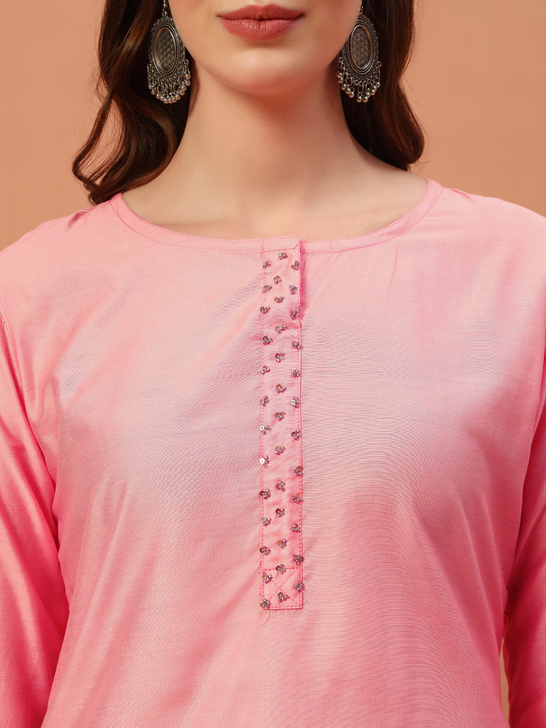 Solid Silk Kurti