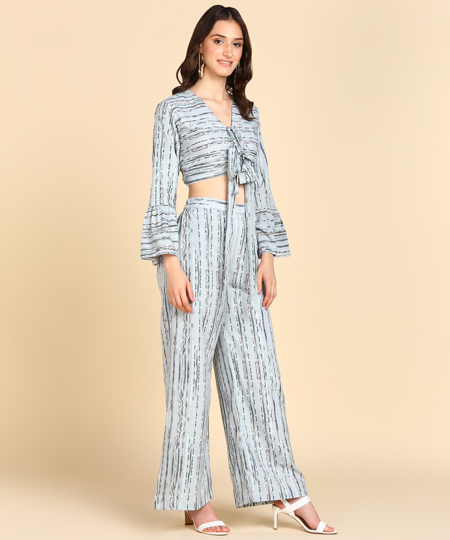 Bell Sleeve Printed Co-Ords Set