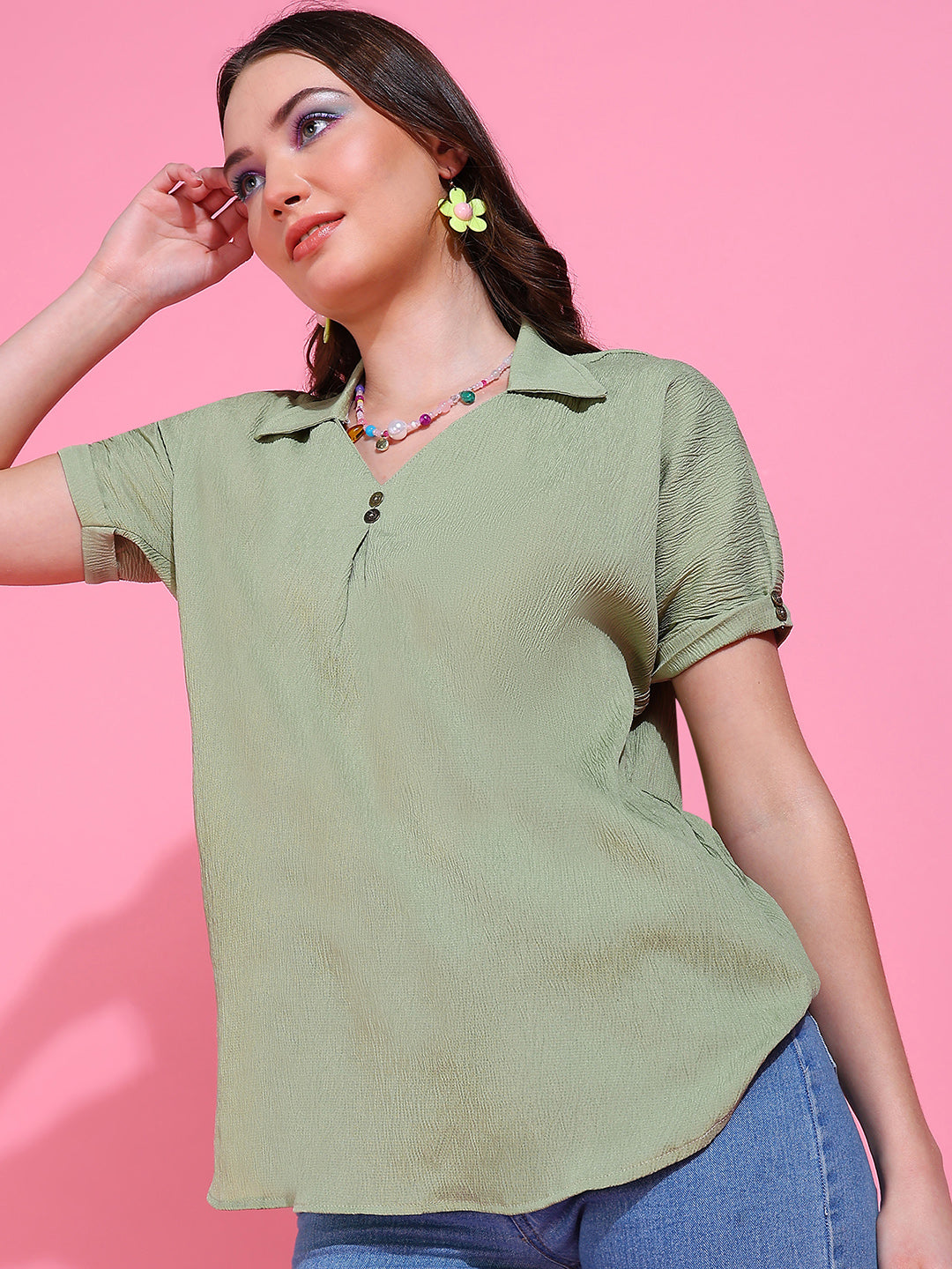 Delta Crepe Top