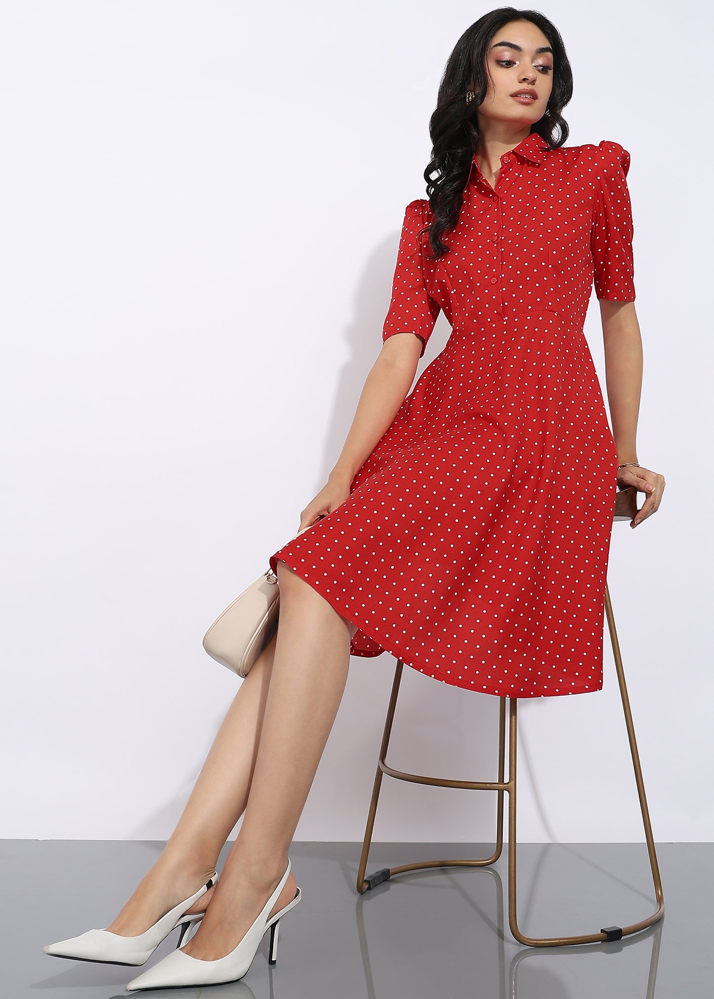 Rudraaksha Polka Dress