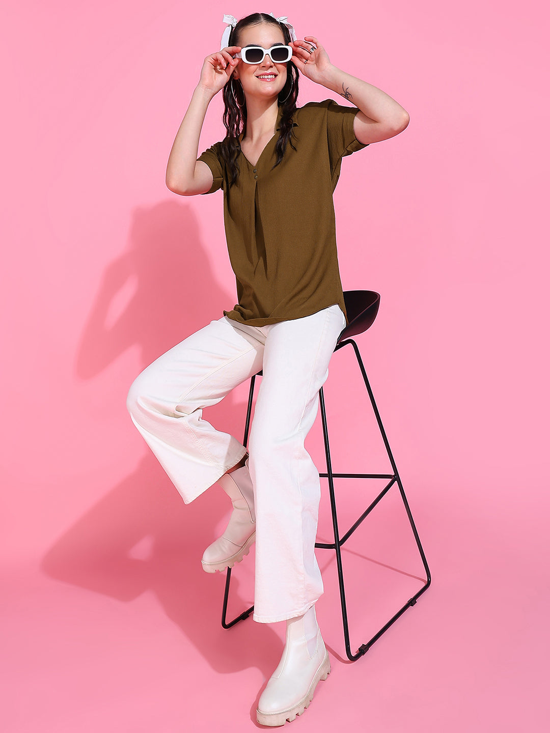 Delta Crepe Top