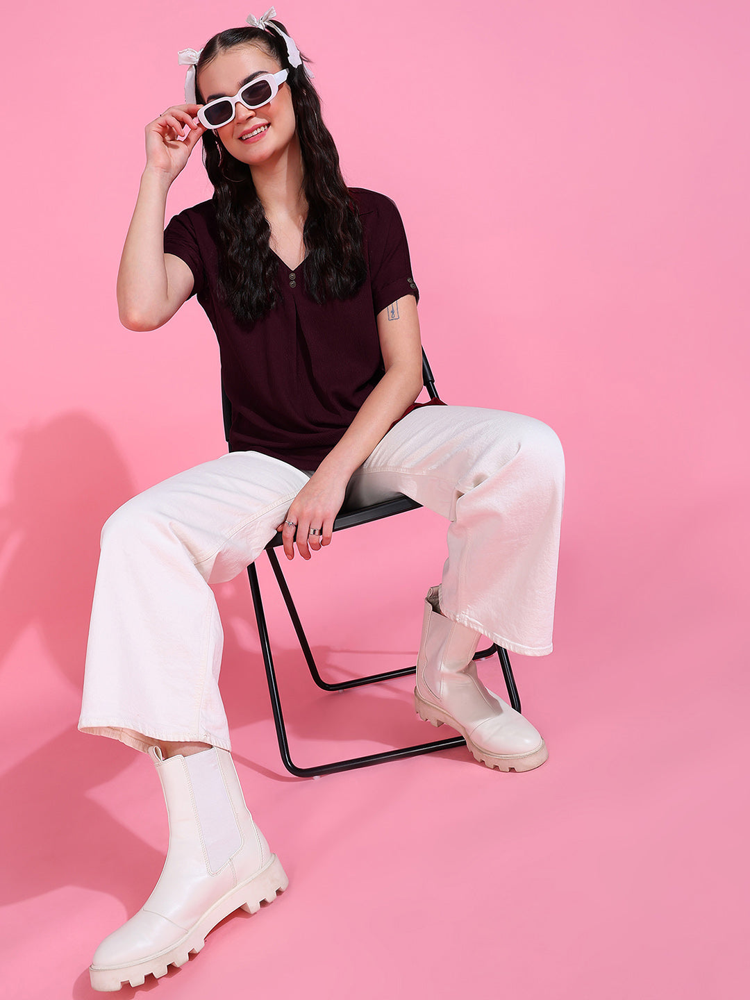 Delta Crepe Top