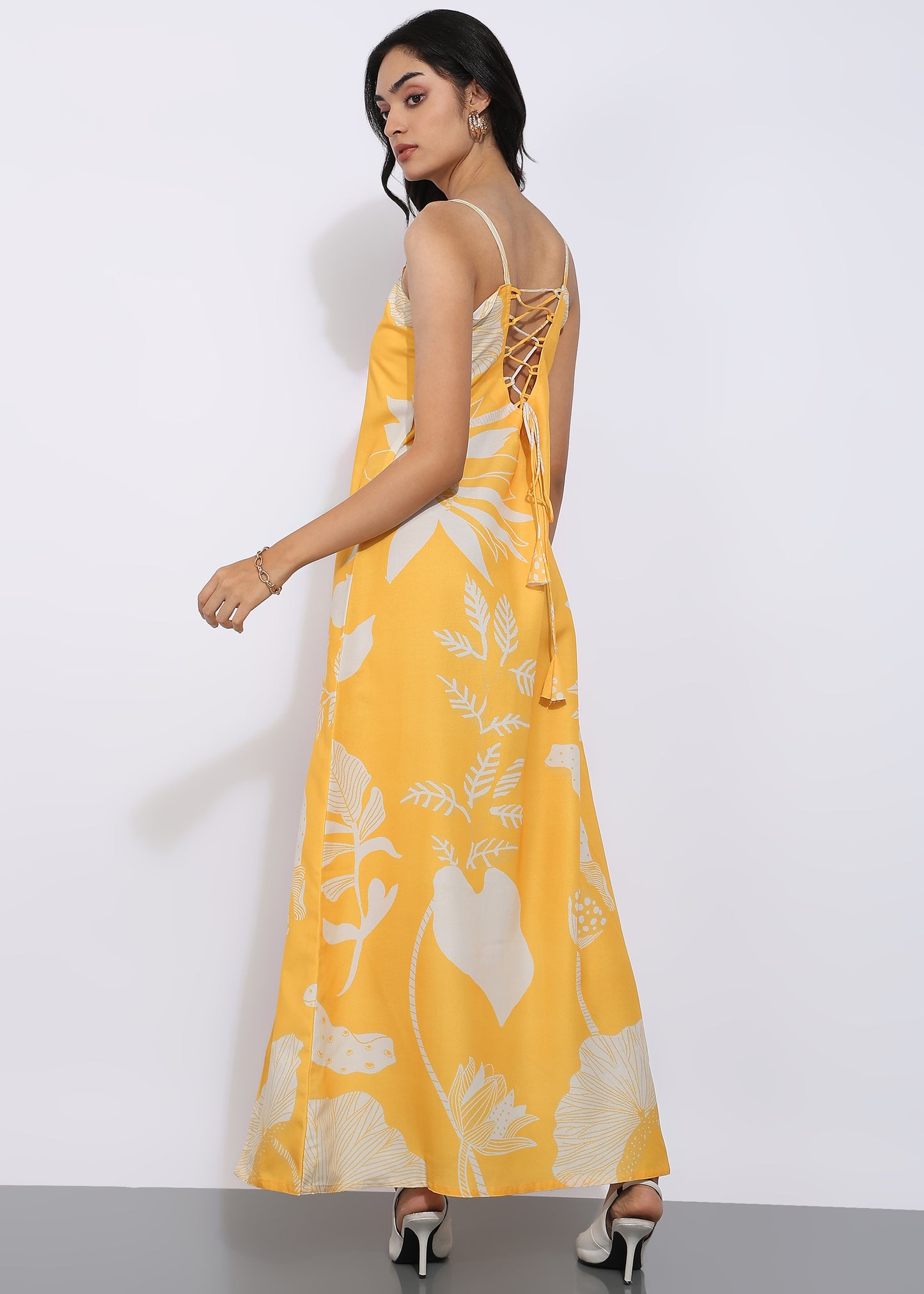Rudraaksha Floral Slit Maxi Dress