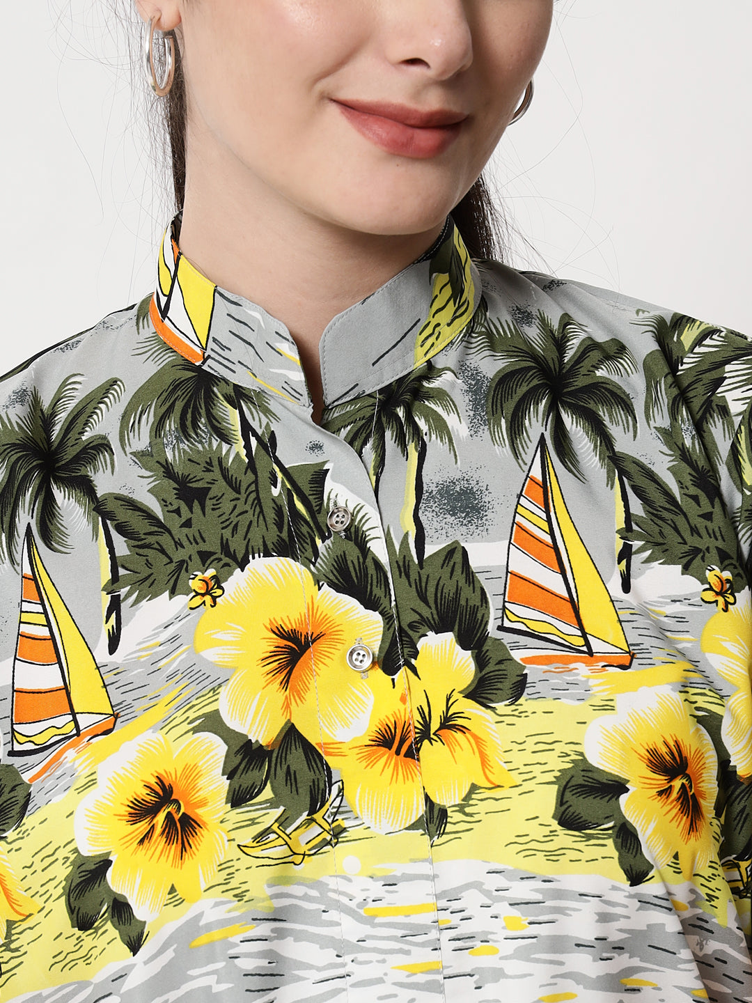 Chic Contemporary Bubble Hem Tunic Dress RUDRAAKSHA