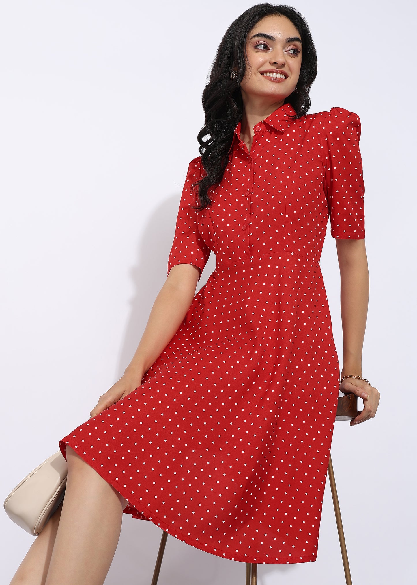 Rudraaksha Polka Dress