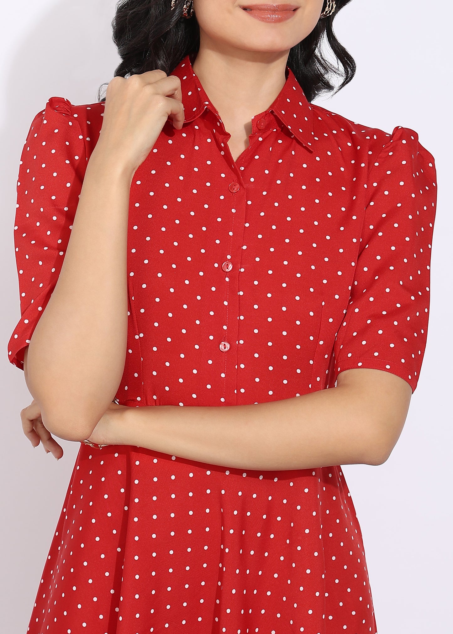 Rudraaksha Polka Dress