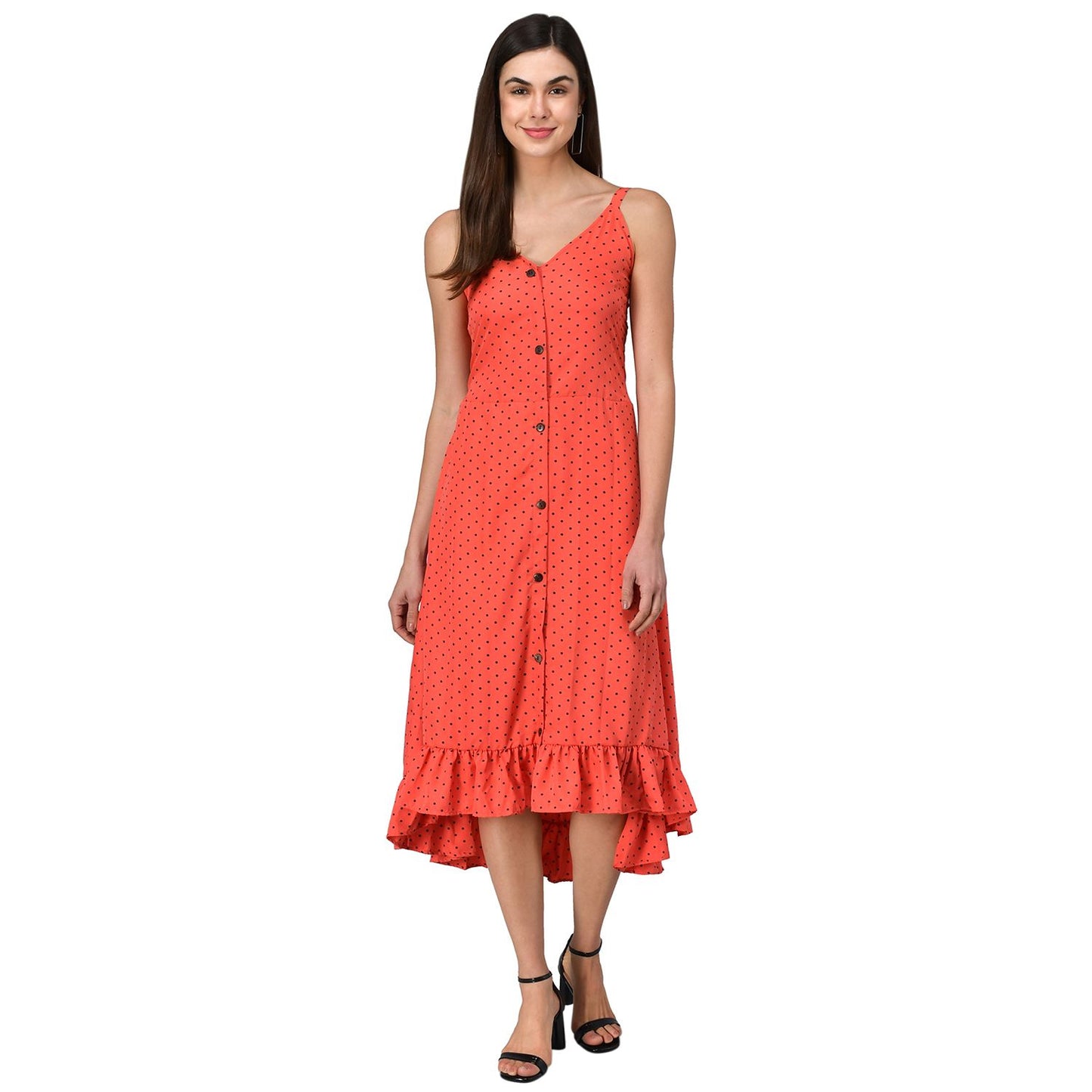 Rudraaksha Frilleed Printed women dress