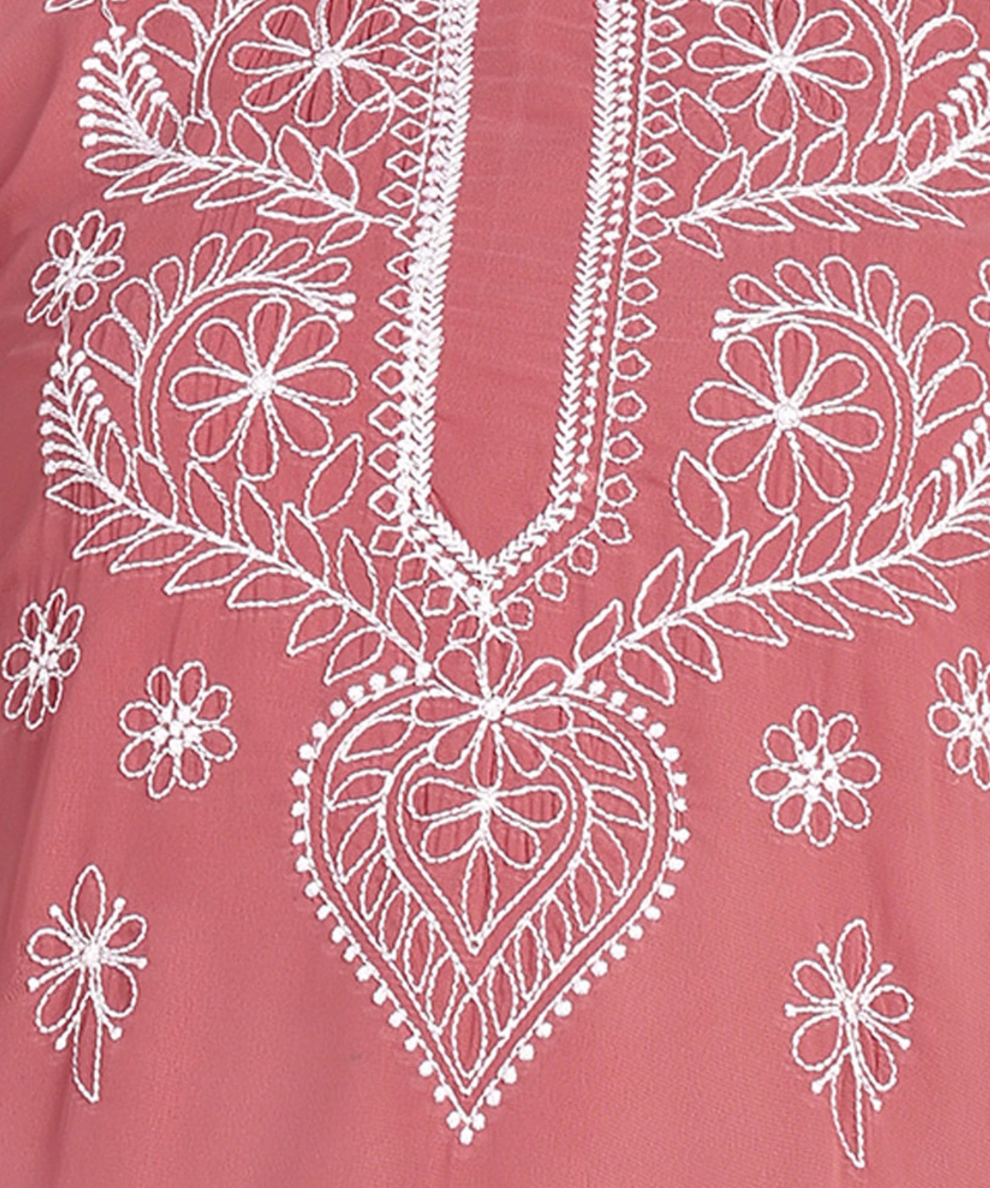 Women's Pink Chikankari Embroidered Kurta Set with Dupatta RUDRAAKSHA