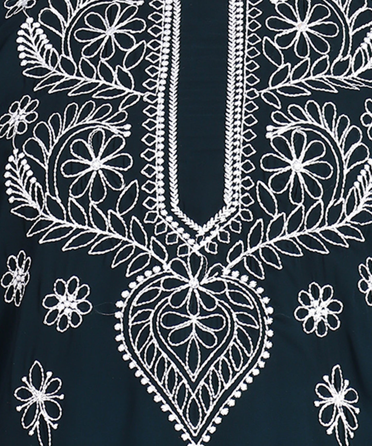 Chikankari Straight Kurta with Palazzo & Dupatta set