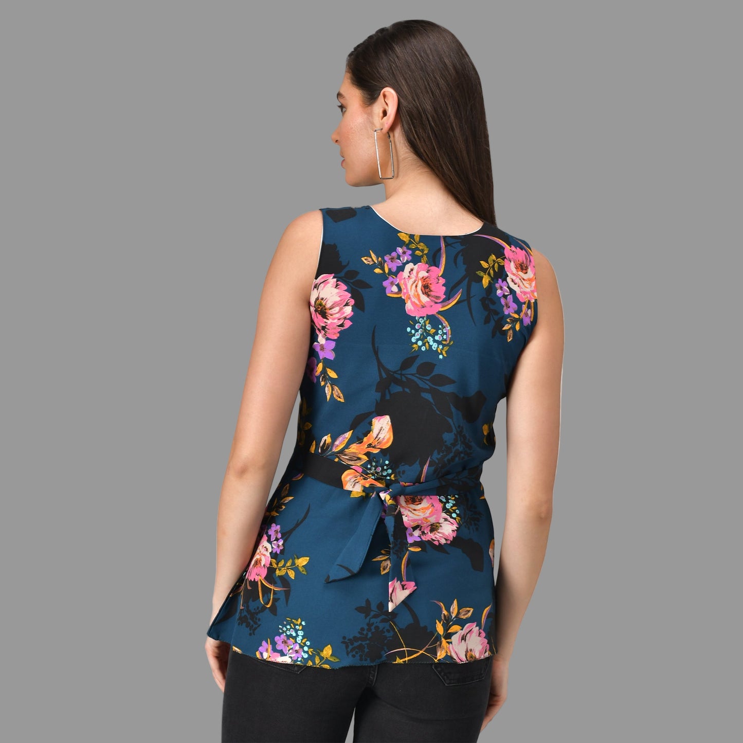 Women's Peplum Printed Top