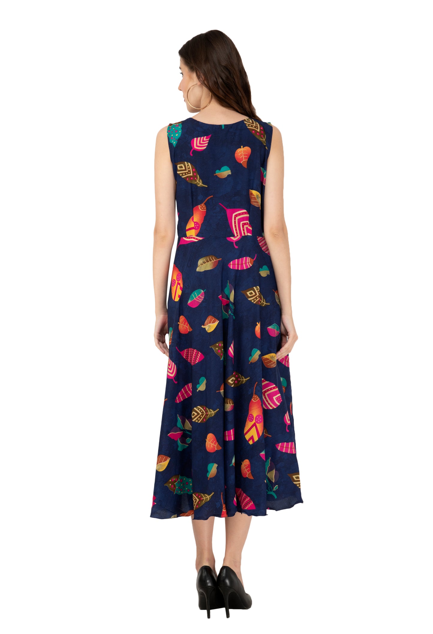 Rudrraaksha Printed Calf Length Dress