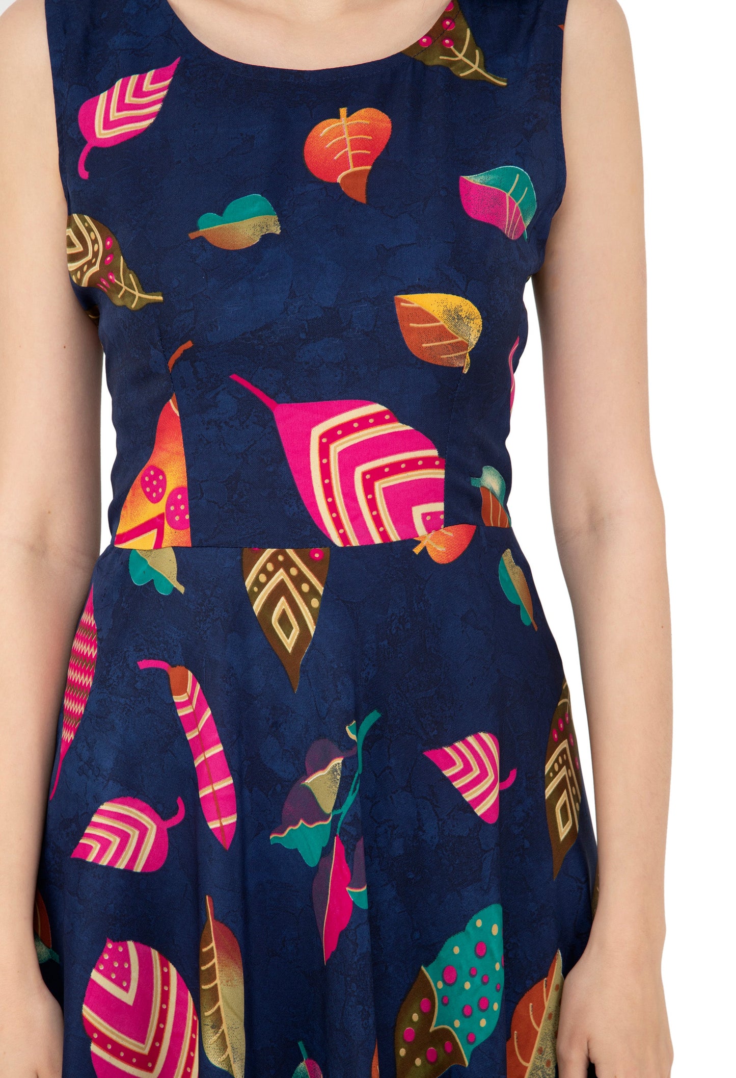 Rudrraaksha Printed Calf Length Dress RUDRAAKSHA