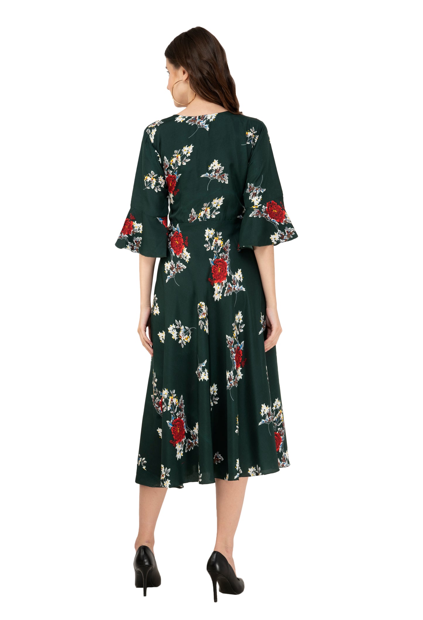Rudrraaksha Printed Calf Length Dress