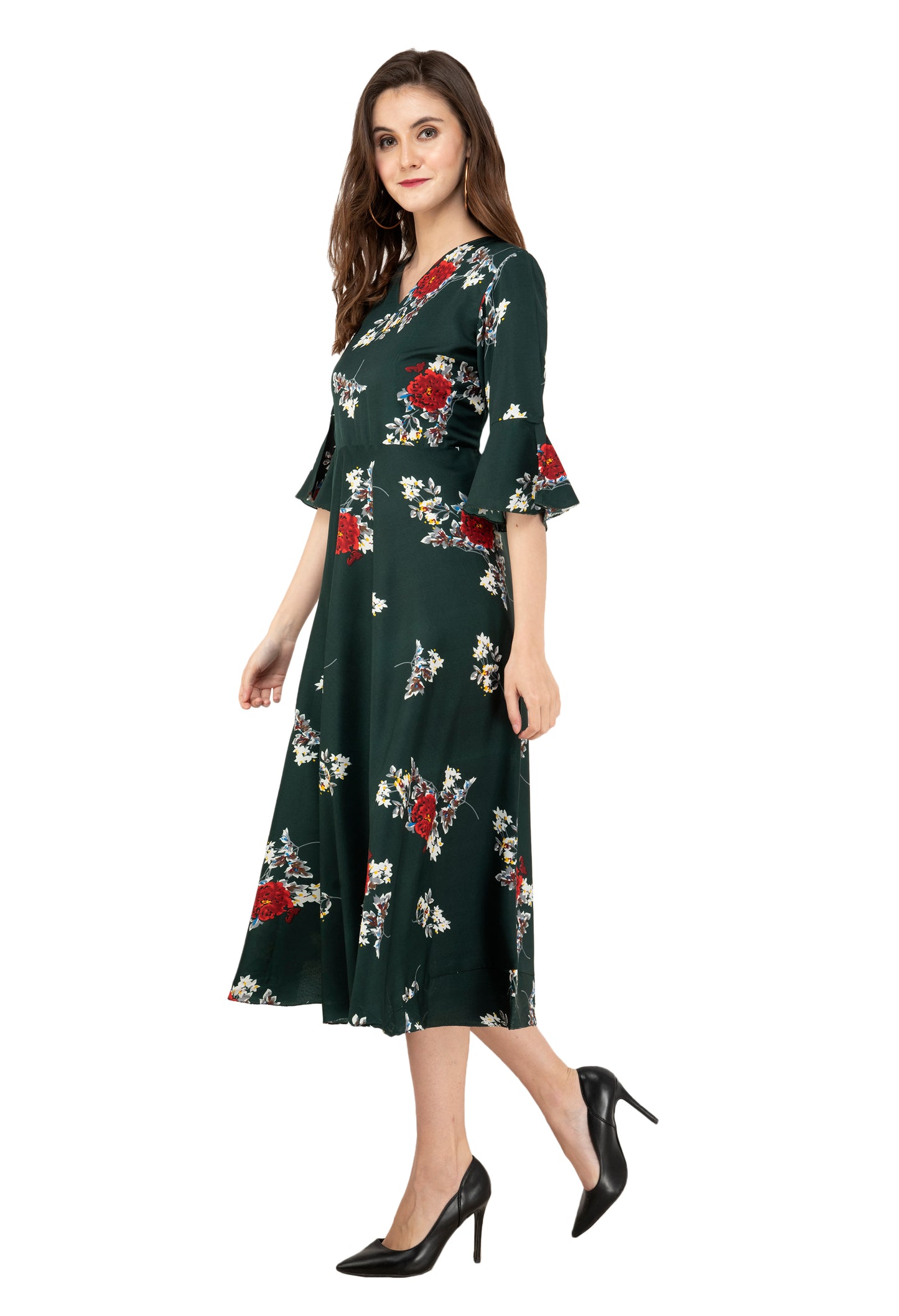 Rudrraaksha Printed Calf Length Dress