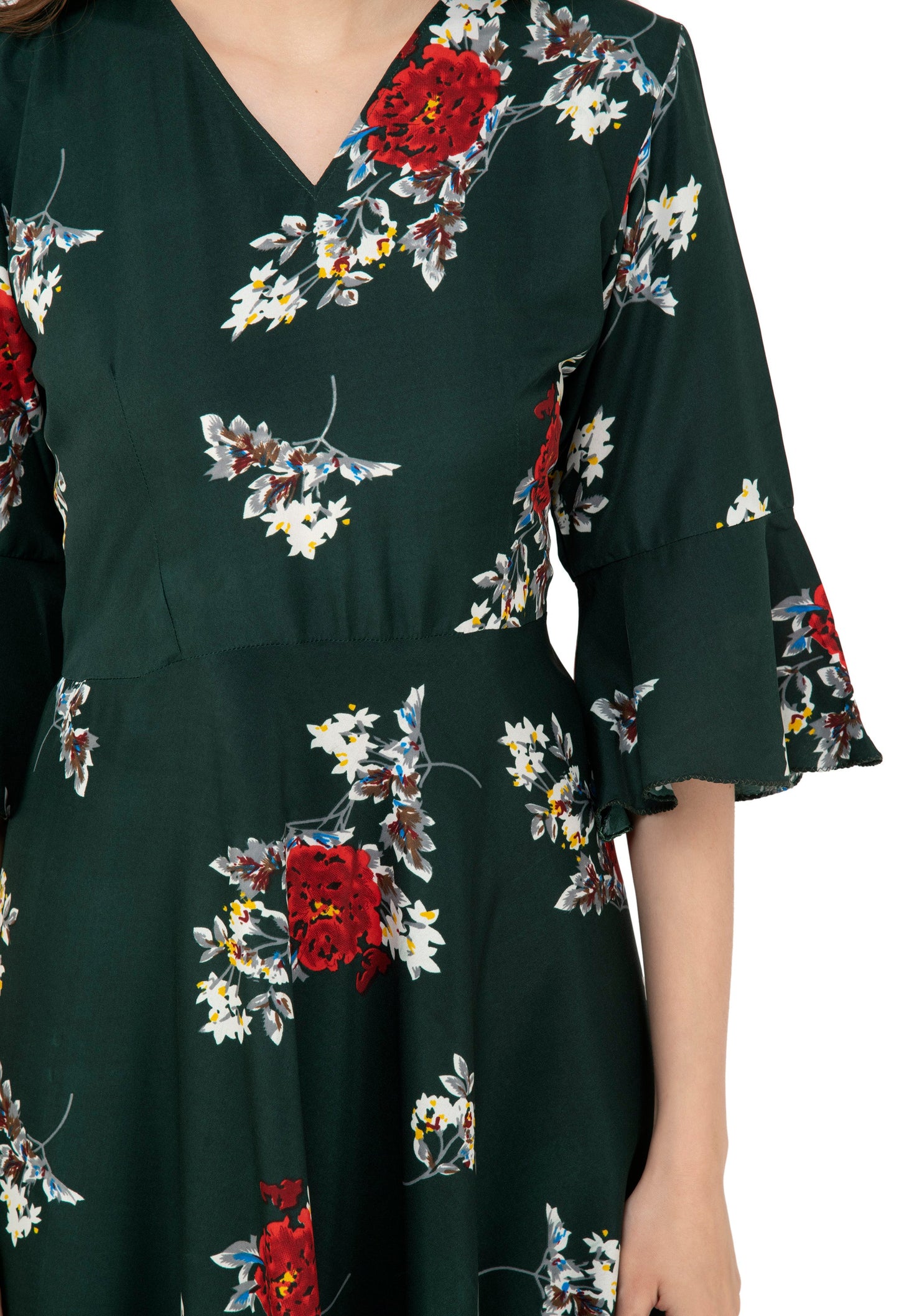 Rudrraaksha Printed Calf Length Dress RUDRAAKSHA