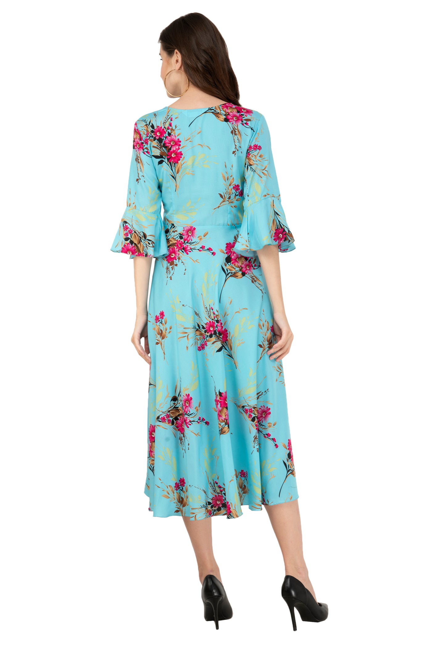 Rudrraaksha Printed Calf Length Dress