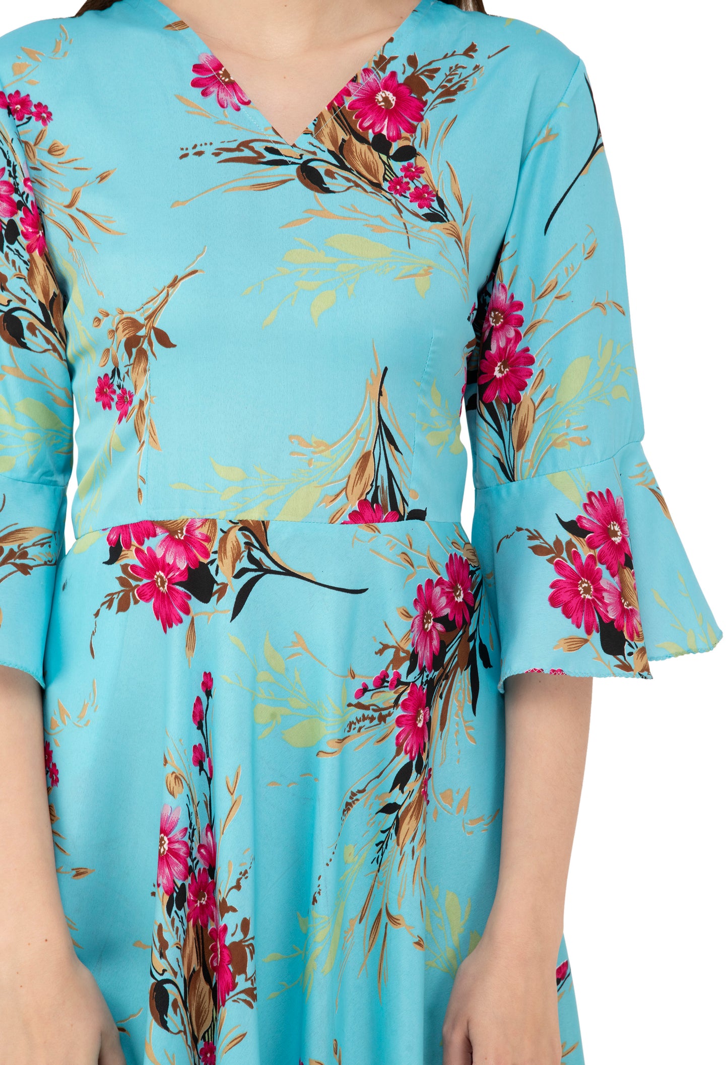 Rudrraaksha Printed Calf Length Dress