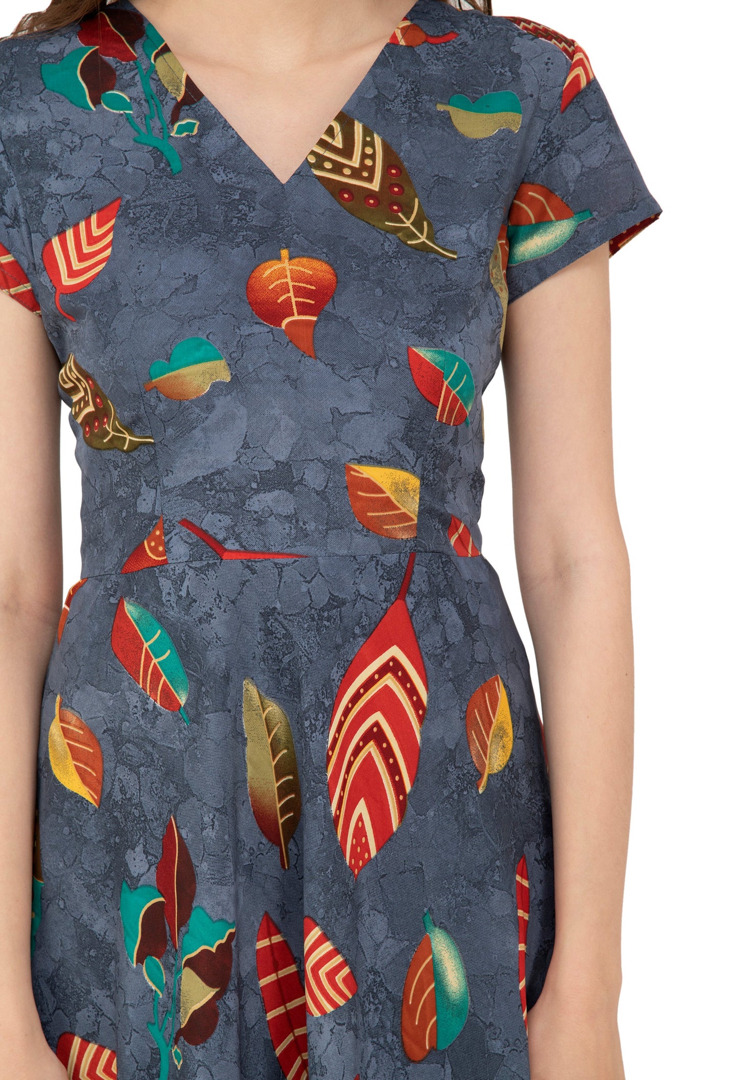 Rudrraaksha Printed Calf Length Dress RUDRAAKSHA