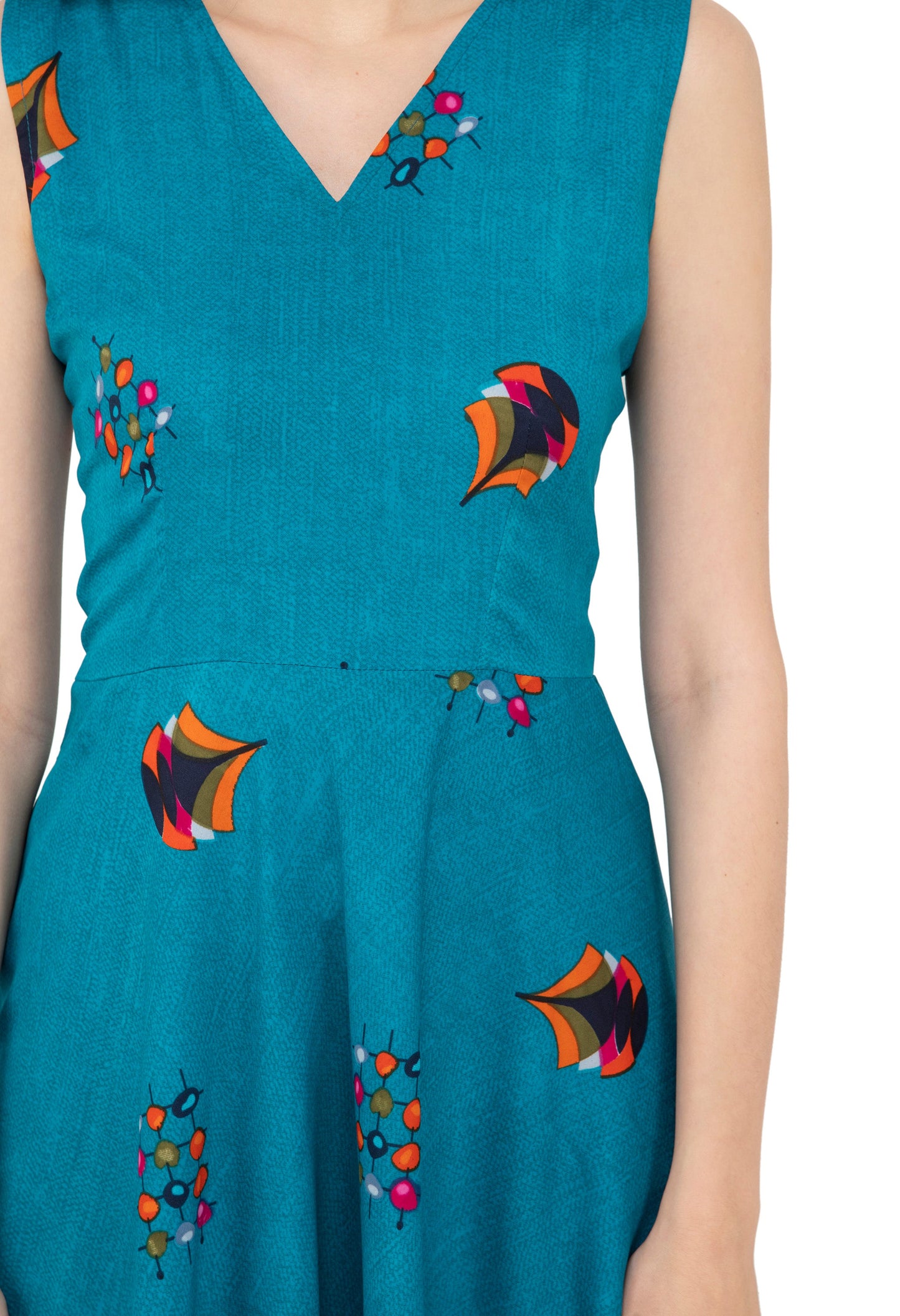 Rudrraaksha Printed Calf Length Dress RUDRAAKSHA