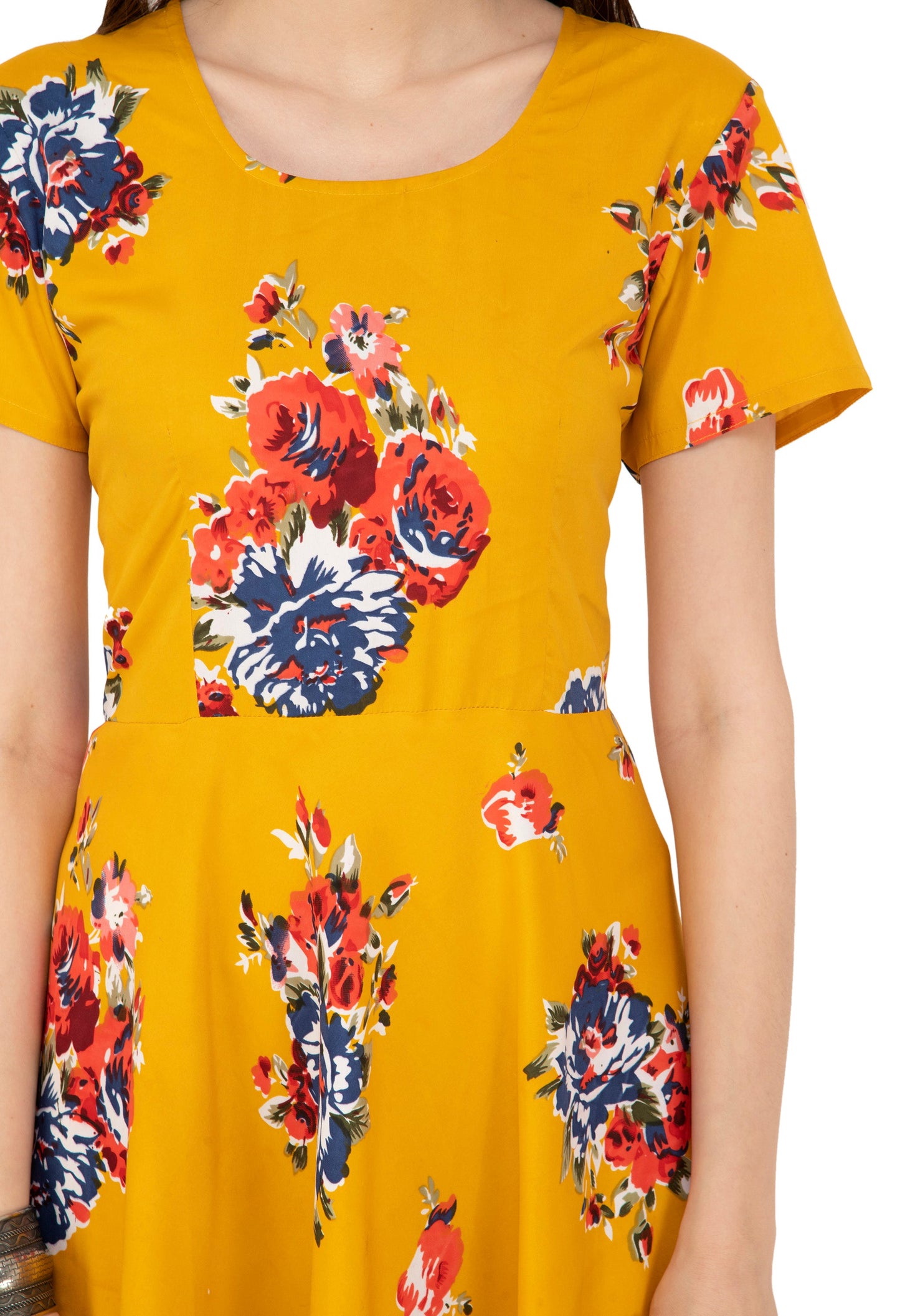 Rudrraaksha Printed Calf Length Dress RUDRAAKSHA