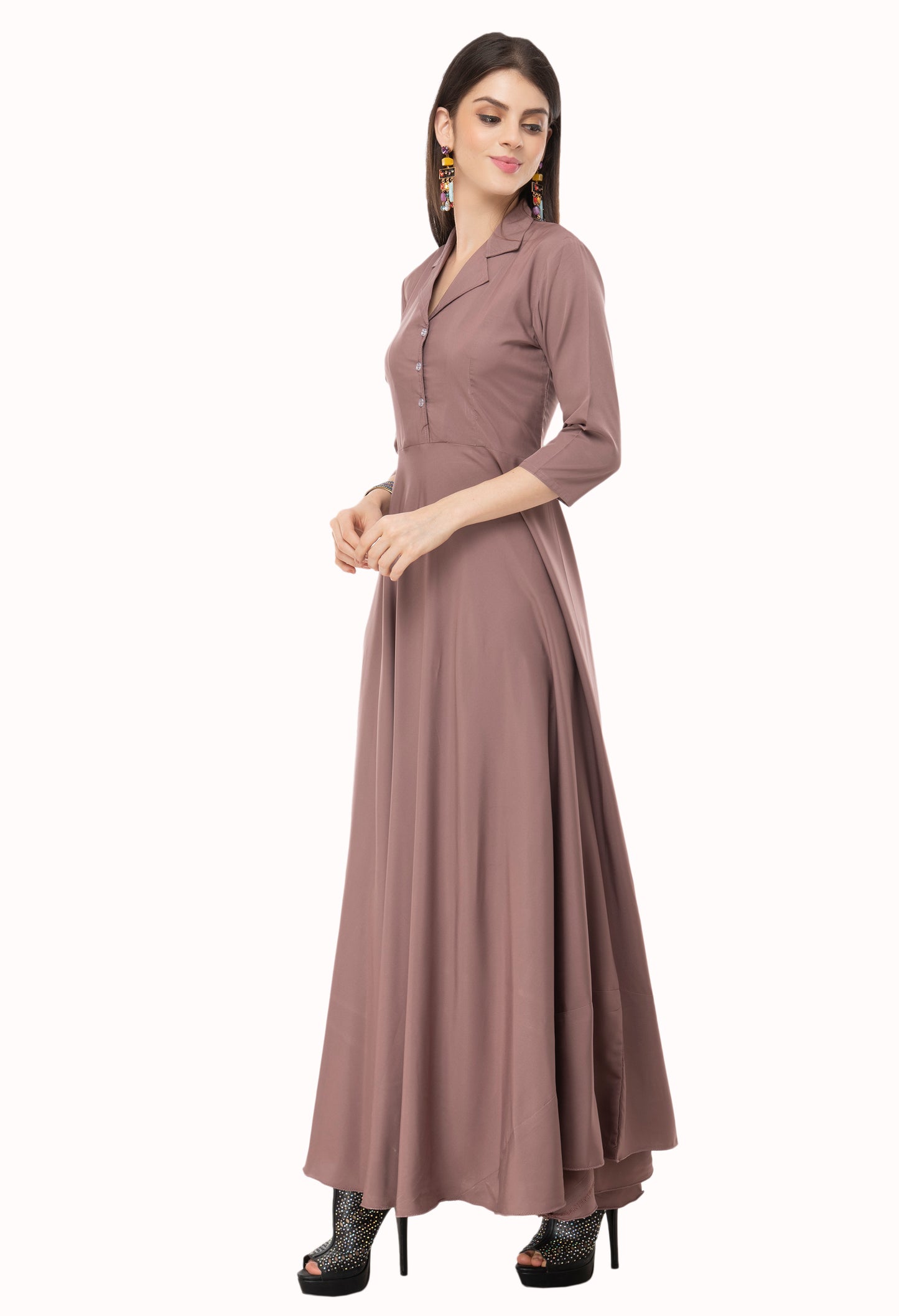 Safari Collared Maxi Dress