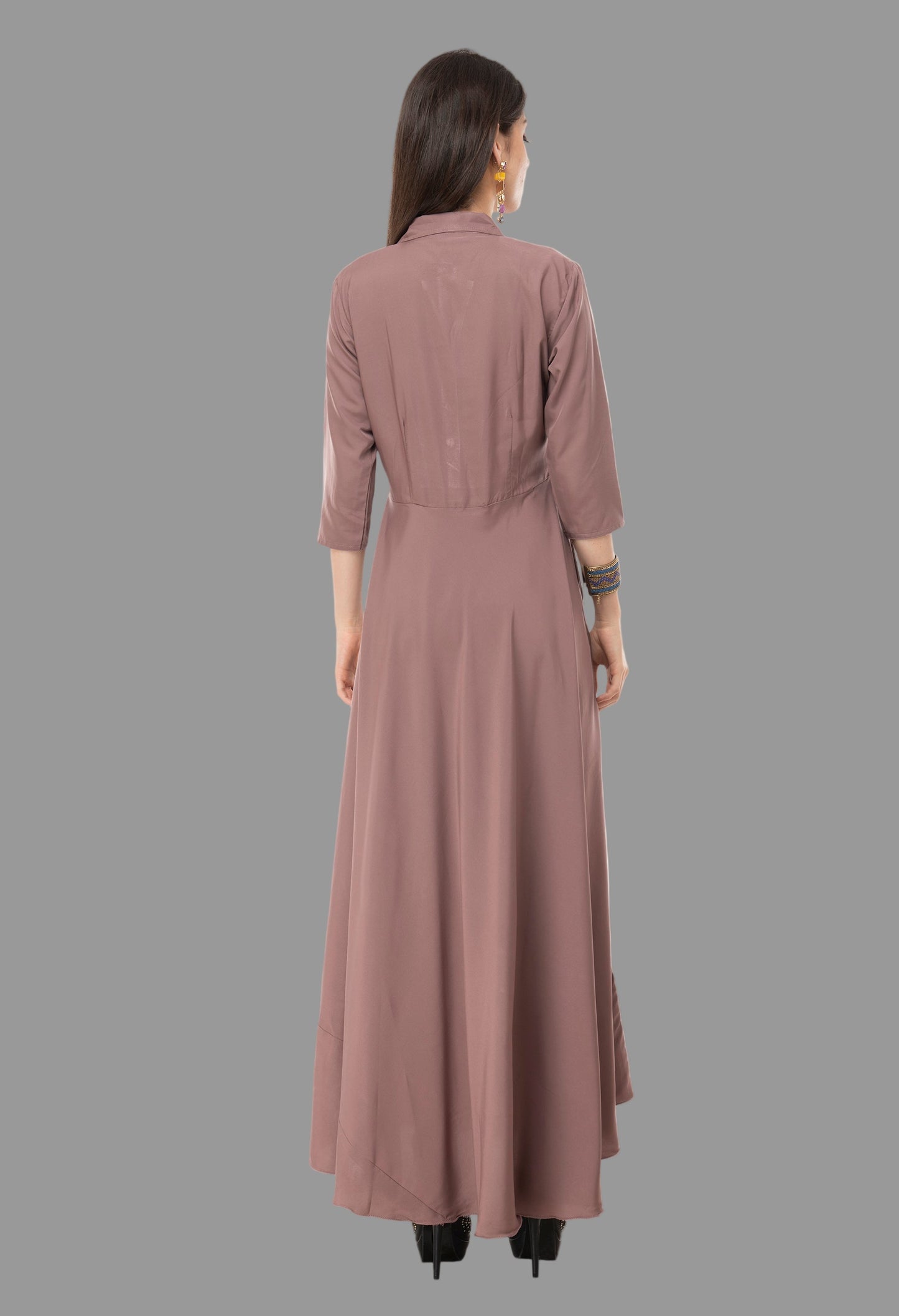Safari Collared Maxi Dress RUDRAAKSHA