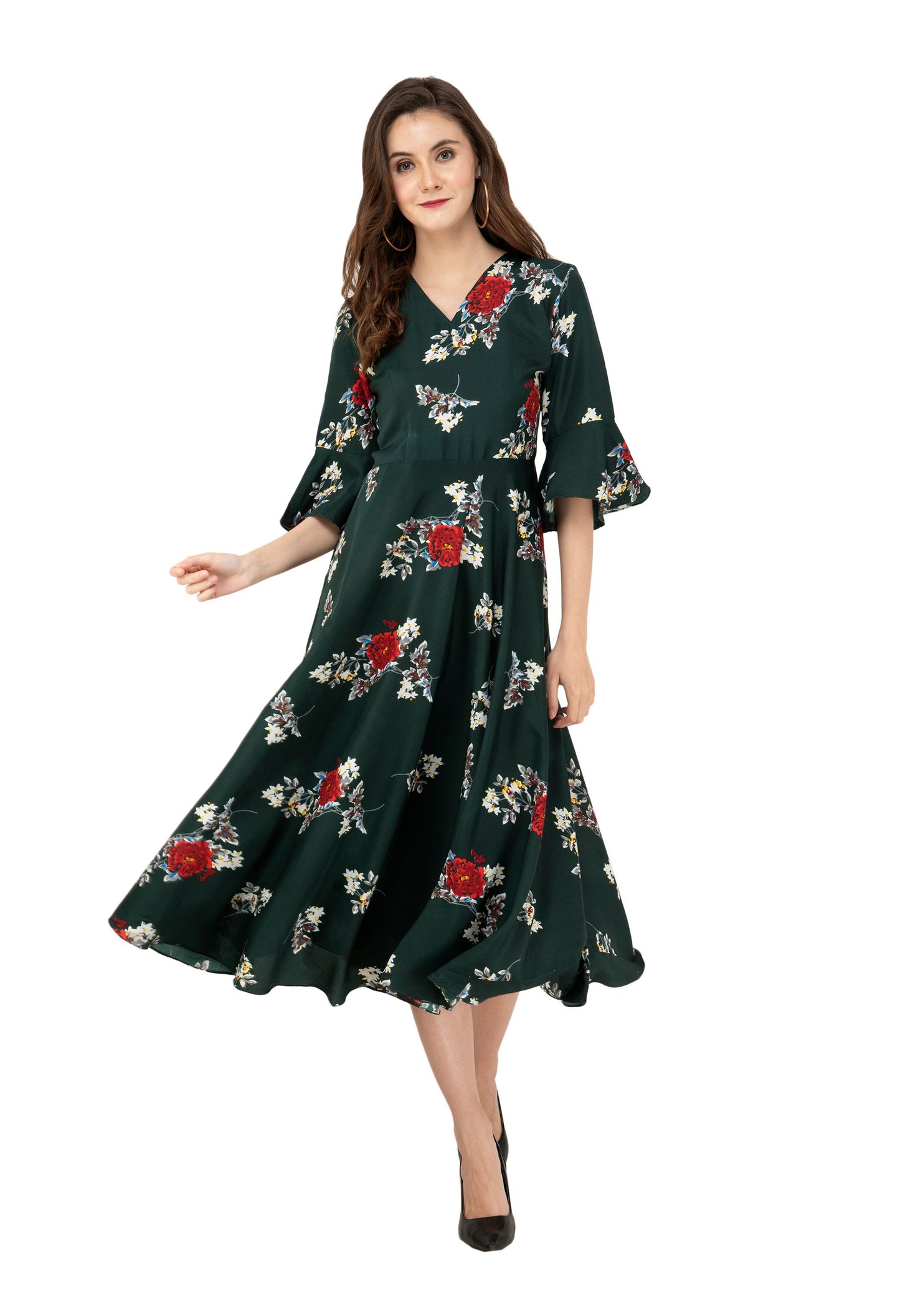 Rudraakshaksha women's crepe printed dress