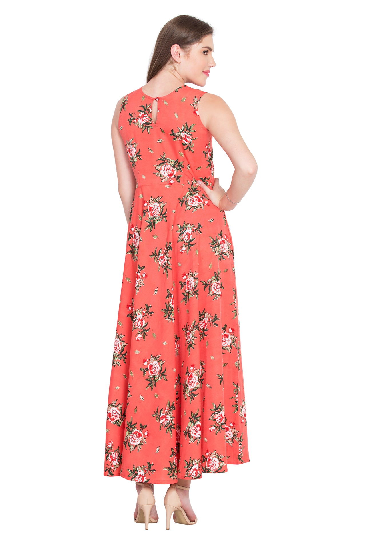 Rudraaksha Floral Sleeveless Maxi Dress