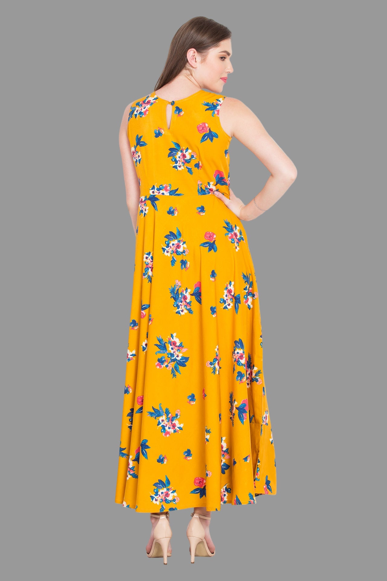 Rudraaksha Floral Sleeveless Maxi Dress