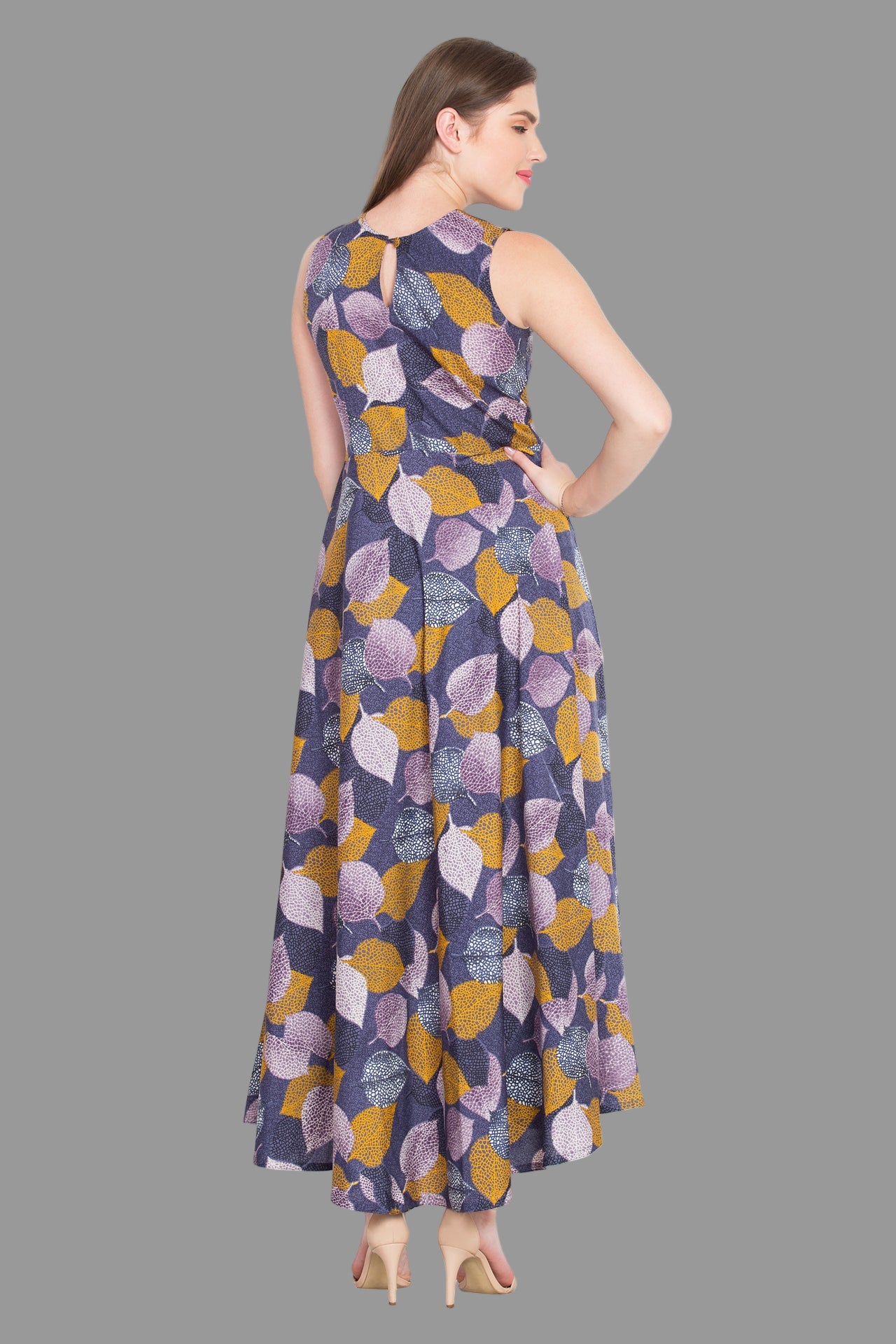 Rudraaksha Floral Sleeveless Maxi Dress