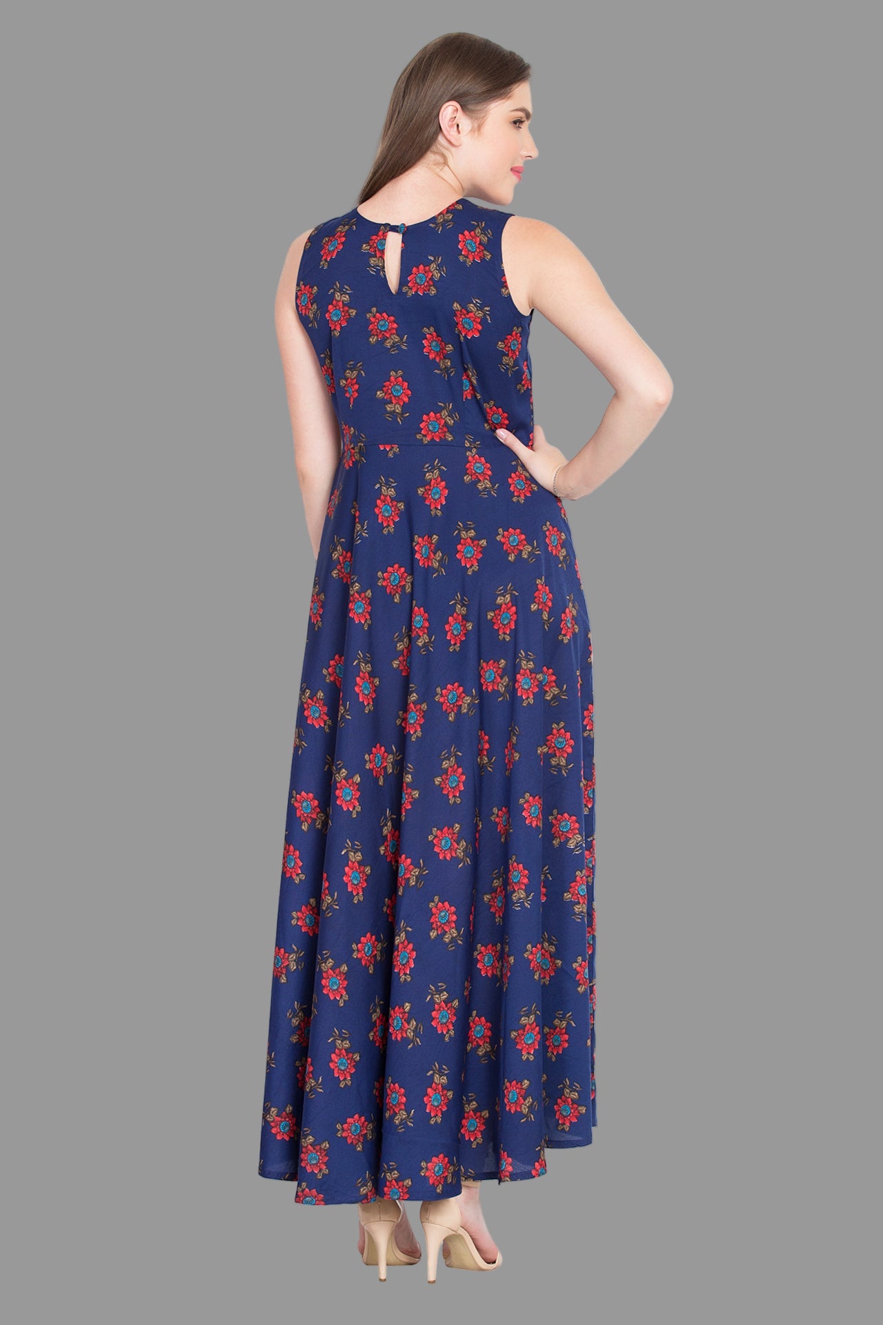 Rudraaksha Floral Sleeveless Maxi Dress