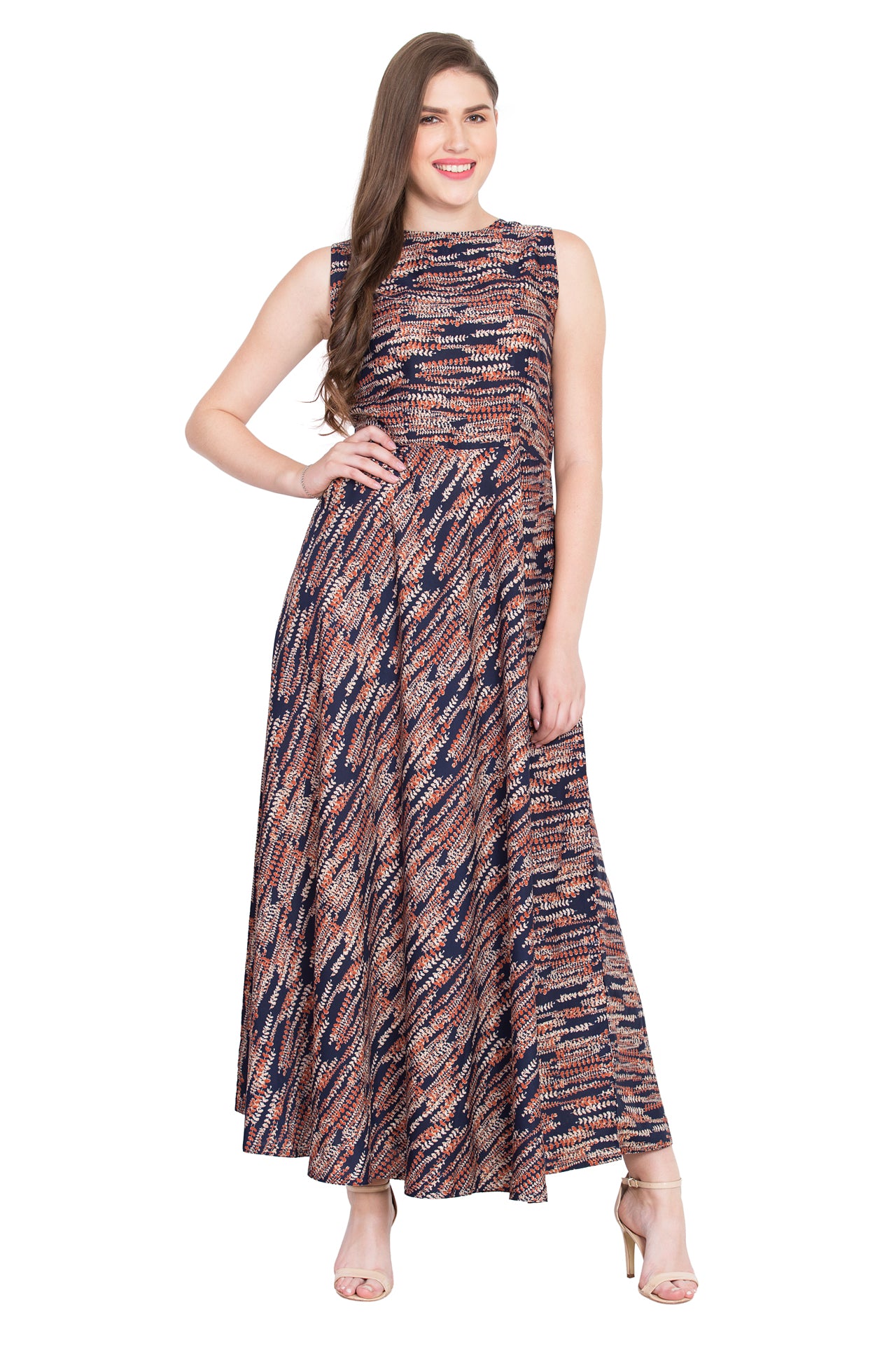 Rudraaksha Floral Sleeveless Maxi Dress