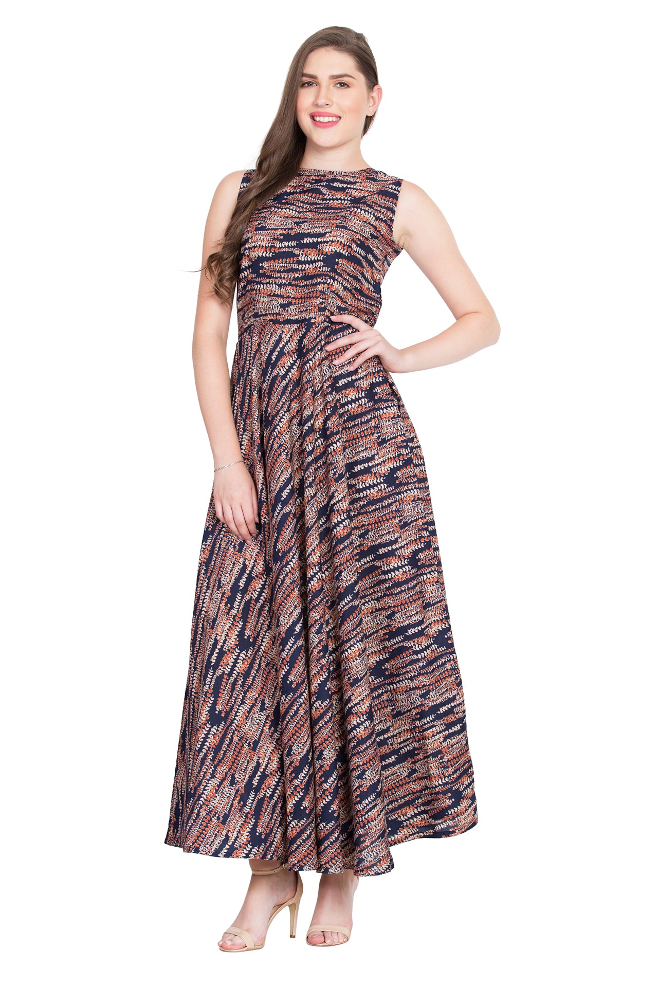 Rudraaksha Floral Sleeveless Maxi Dress