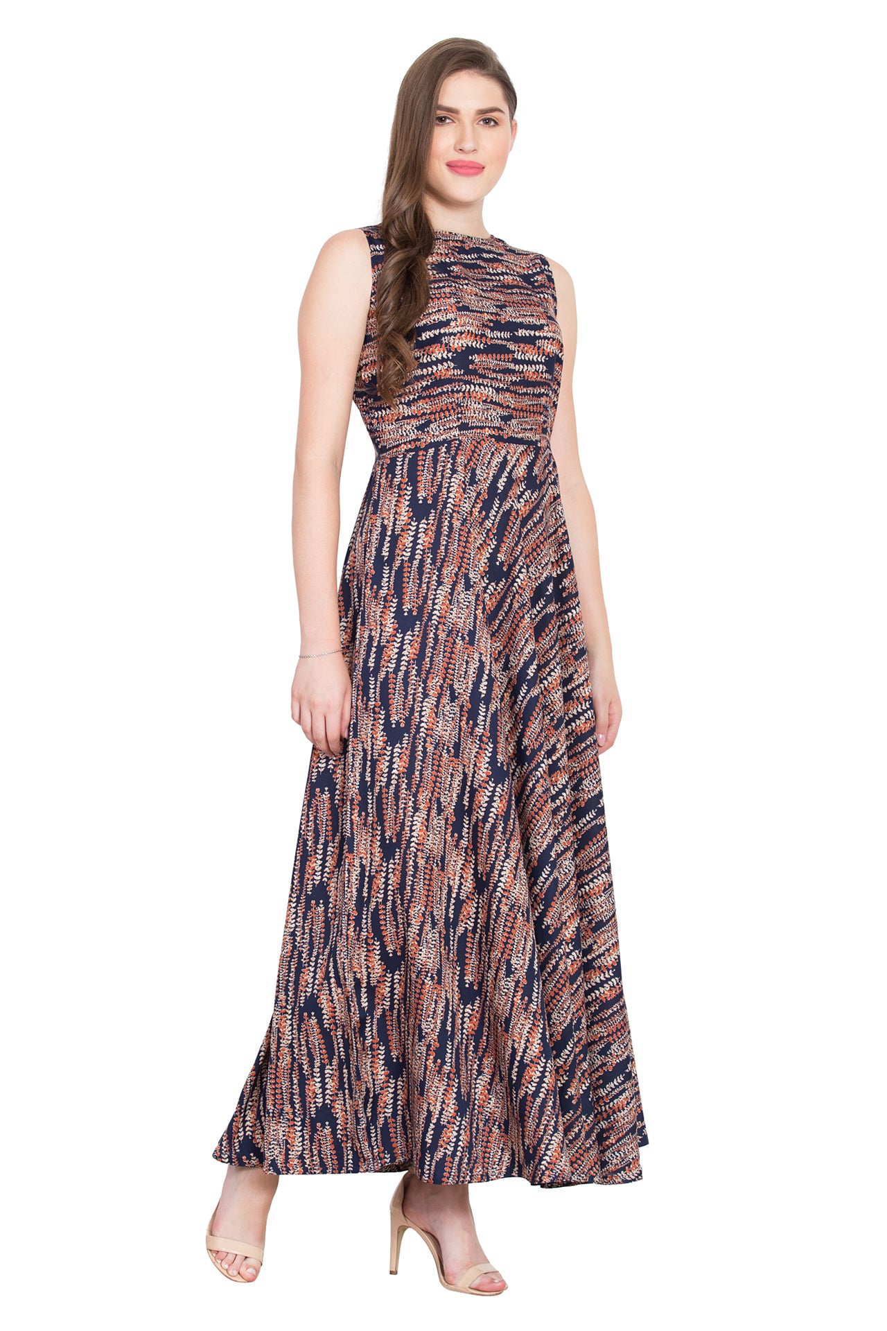 Rudraaksha Floral Sleeveless Maxi Dress